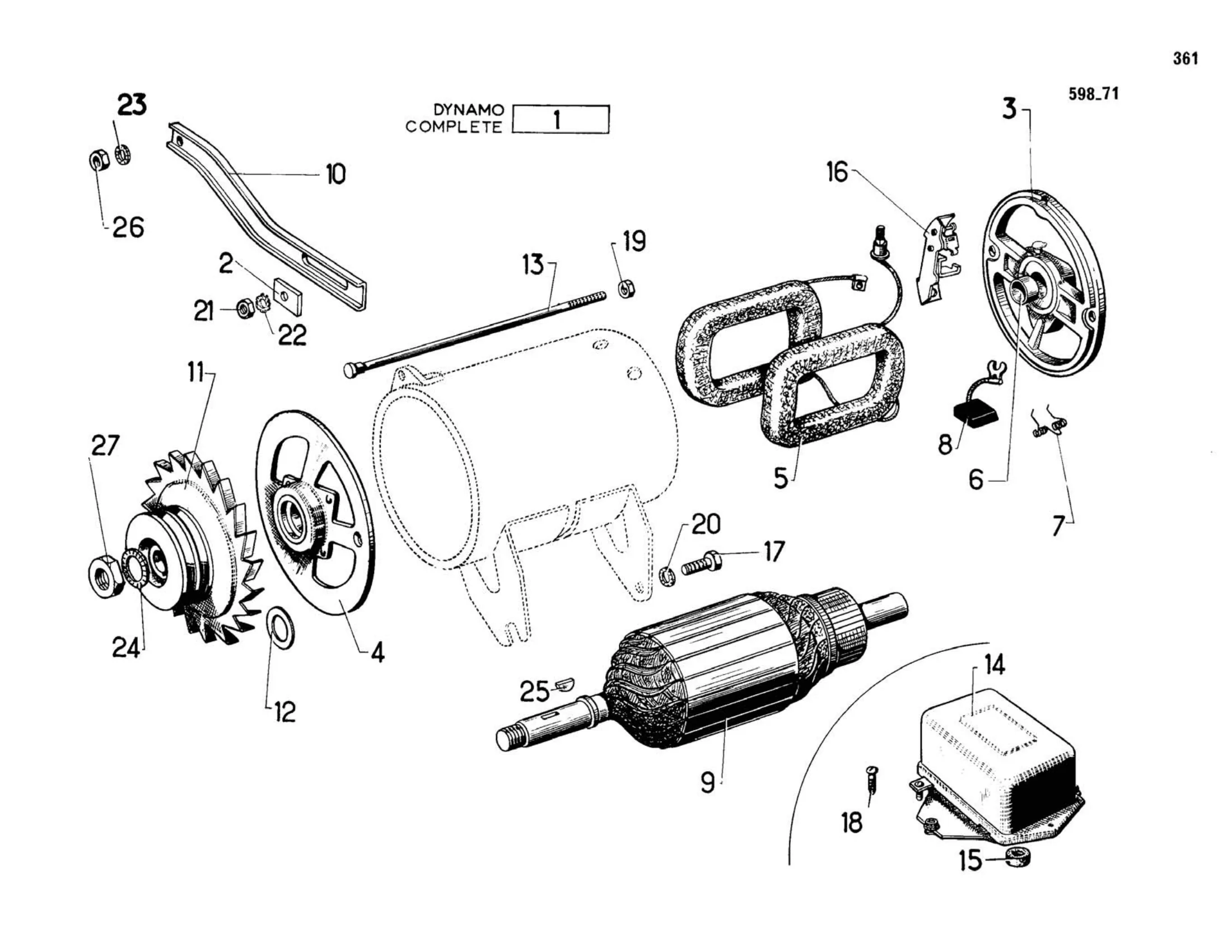 Ignition circuit / DY,DL,DV >9/68, page 299 of 344 — 598 Parts Catalogue — Volume I