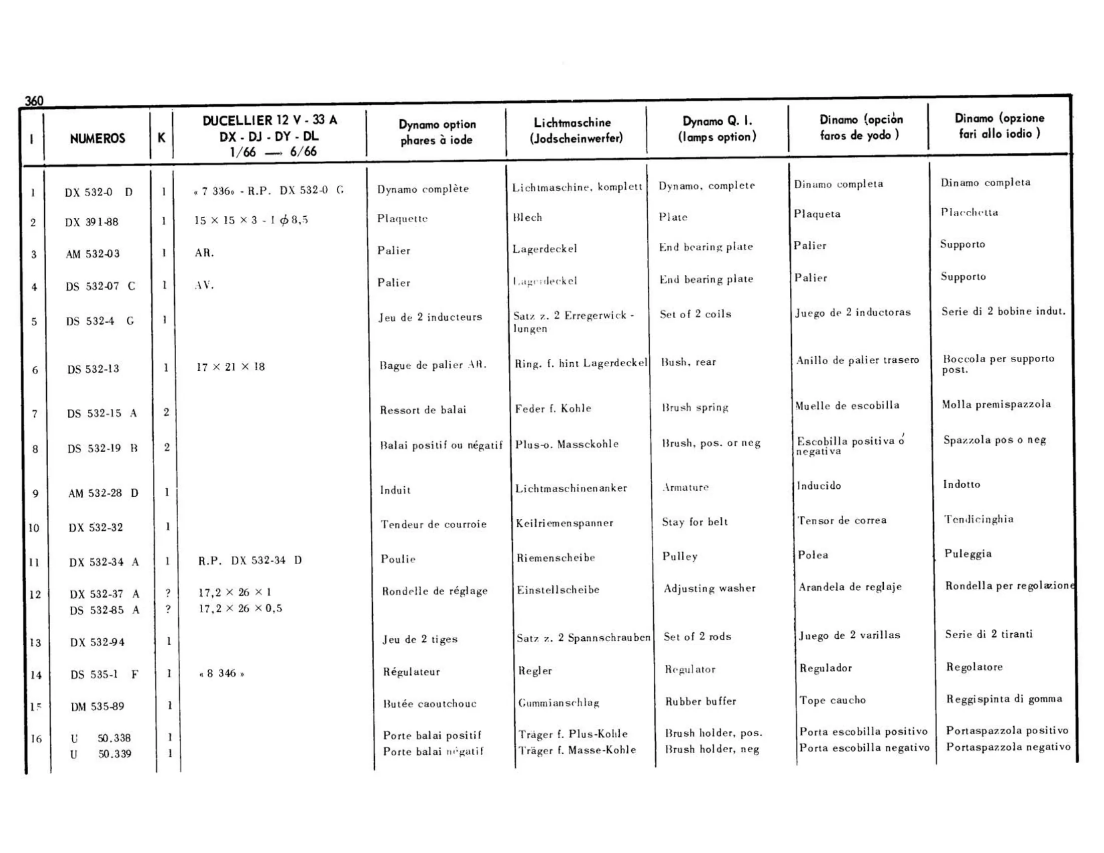 Ignition circuit / DY,DL,DV >9/68, page 300 of 344 — 598 Parts Catalogue — Volume I