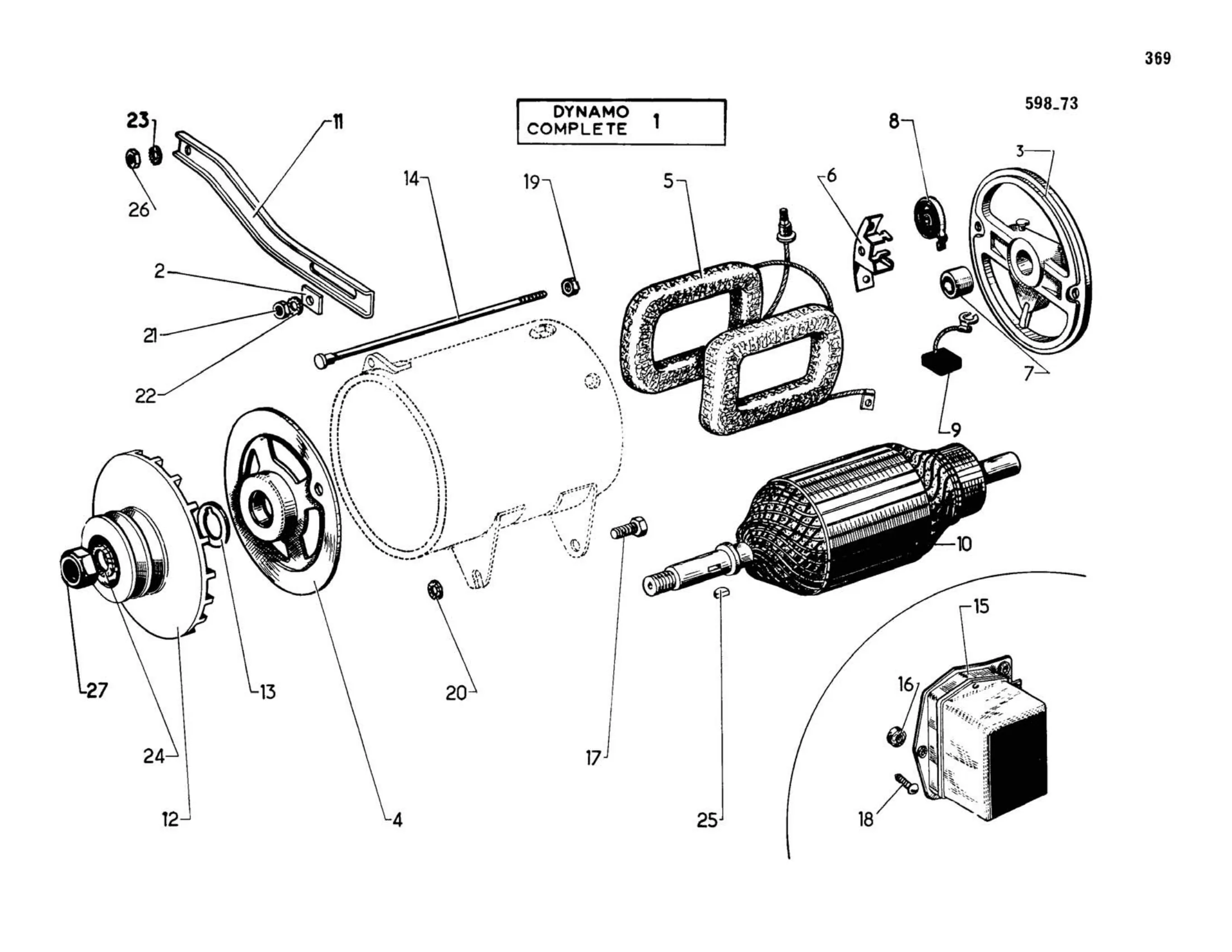 Generator, >7/67, 12v / Ducellier / 33a, DX,DJ,DY,DL 1/66-7/67, page 305 of 344 — 598 Parts Catalogue — Volume I