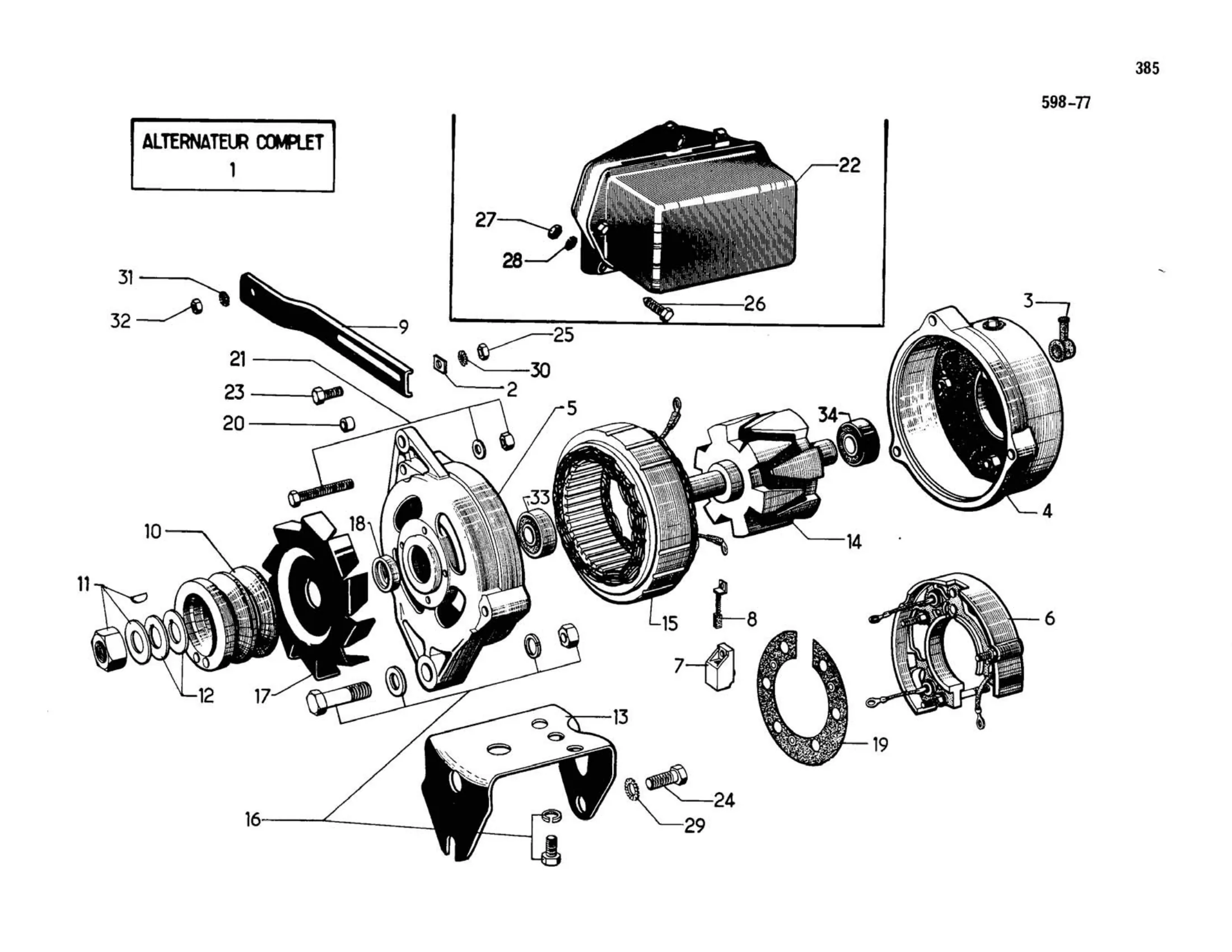 22a, >7/67, page 317 of 344 — 598 Parts Catalogue — Volume I