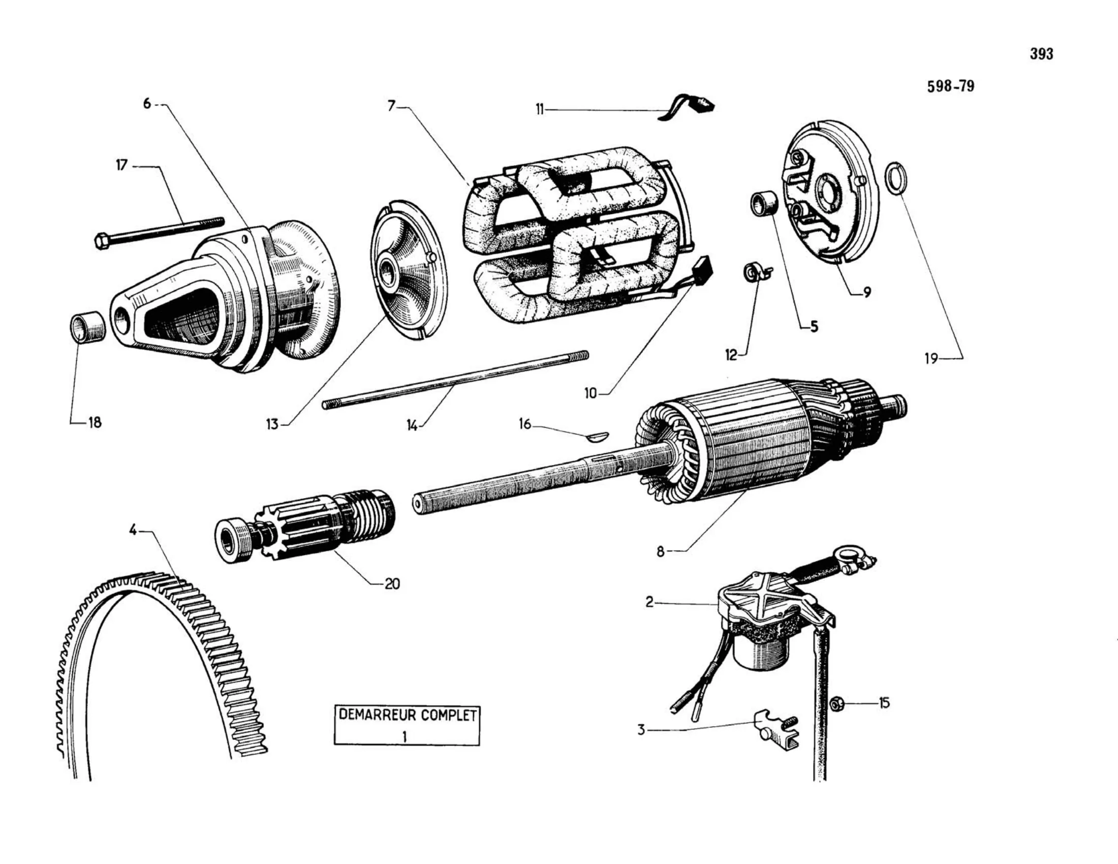 Paris-Rhone 7/67, page 323 of 344 — 598 Parts Catalogue — Volume I