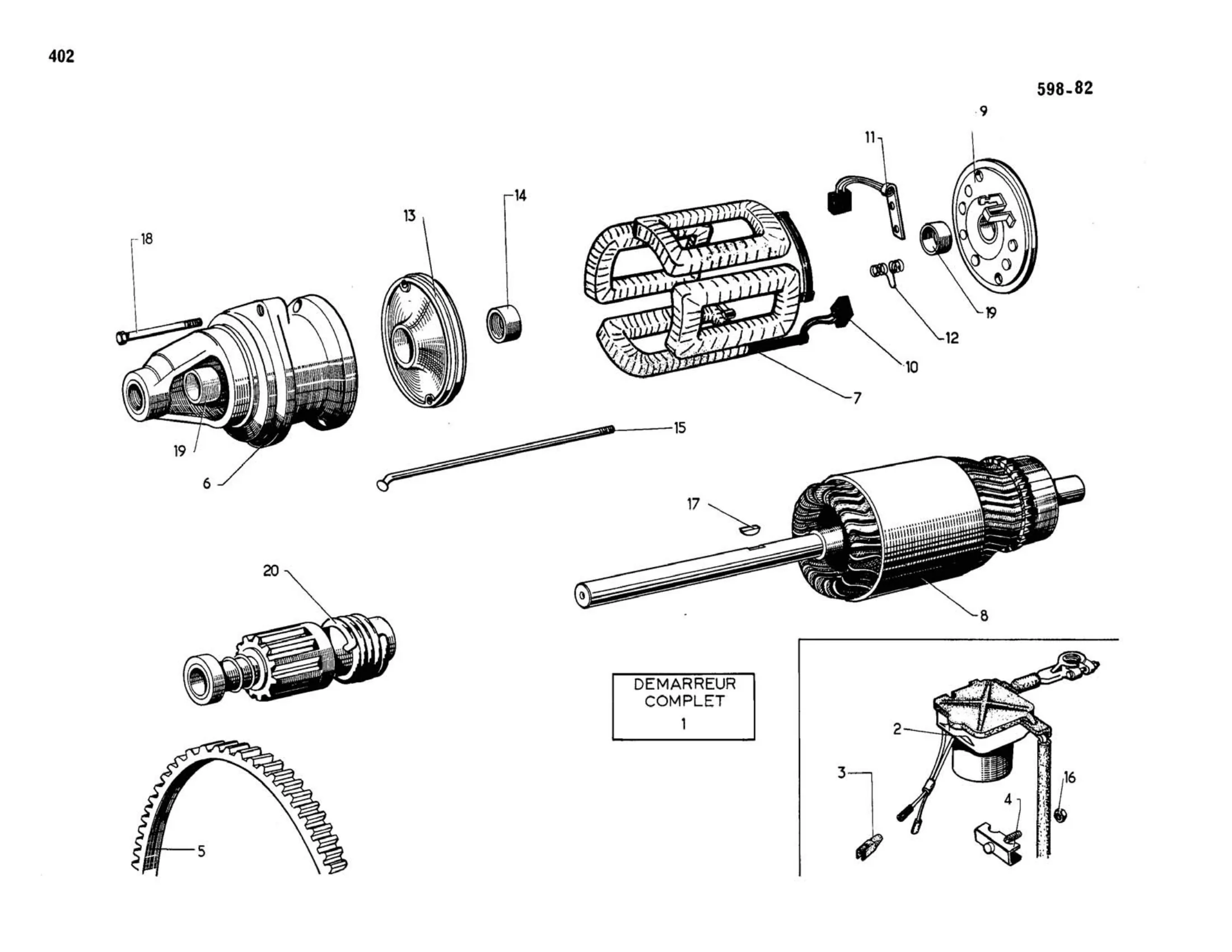 DX,DJ 12/67>, DY,DL,DV (USA) 5/68, page 331 of 344 — 598 Parts Catalogue — Volume I