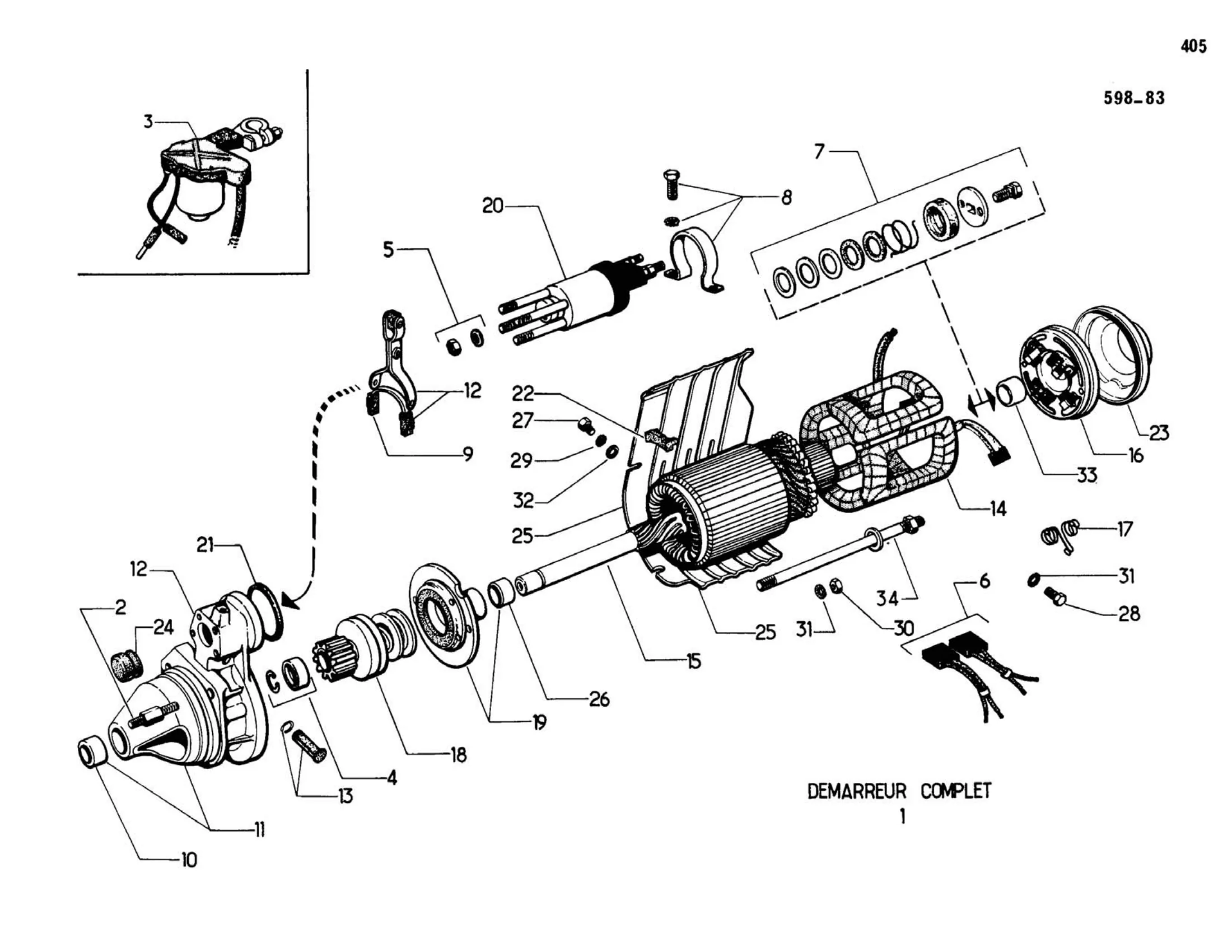 DX,DJ 12/67>, DY,DL,DV (USA) 5/68, page 333 of 344 — 598 Parts Catalogue — Volume I