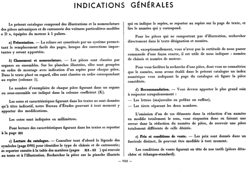 General information, page 8 — 598 Parts Catalogue — Volume I