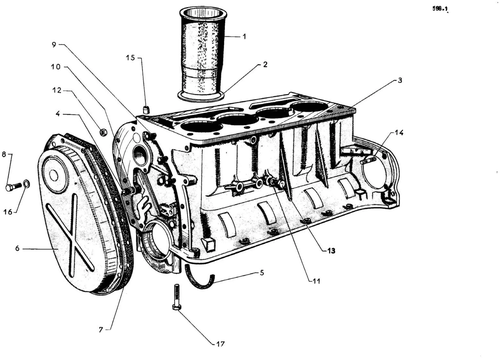 Cylinder block, page 47 — 598 Parts Catalogue — Volume I