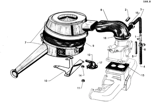 Air filter, page 69 — 598 Parts Catalogue — Volume I