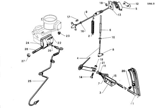 Throttle control, page 84 — 598 Parts Catalogue — Volume I