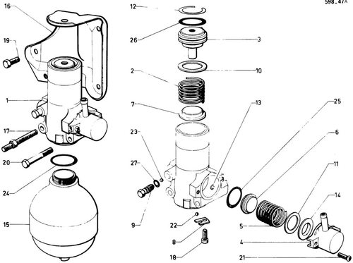 Pressure regulator, page 209 — 598 Parts Catalogue — Volume I