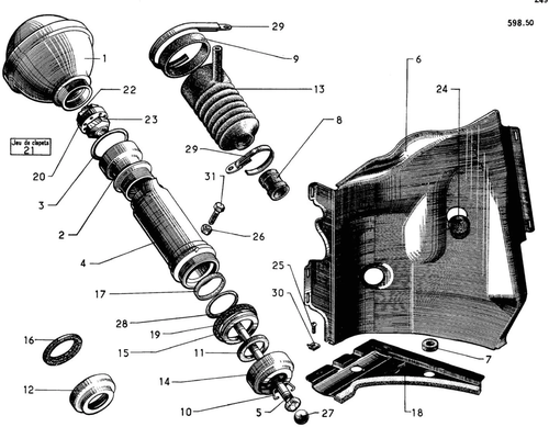 Priority valve, page 220 — 598 Parts Catalogue — Volume I