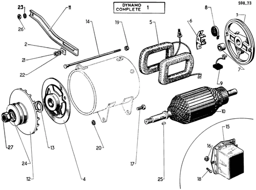 Generator, >7/67, 12v, page 305 — 598 Parts Catalogue — Volume I