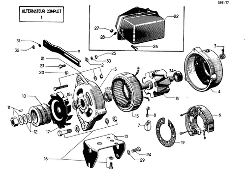 22a, >7/67, page 317 — 598 Parts Catalogue — Volume I