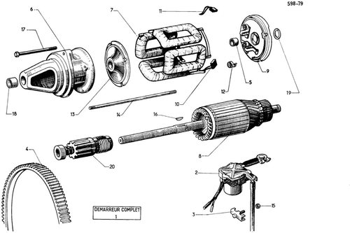 Paris-Rhone 7/67, page 323 — 598 Parts Catalogue — Volume I