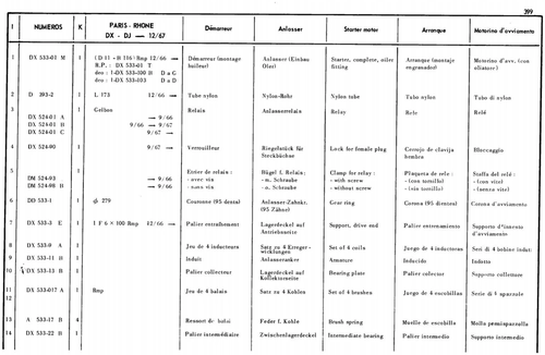 DY,DL,DV >9/68, page 329 — 598 Parts Catalogue — Volume I