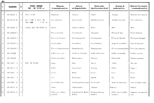 Paris-Rhone, page 334 — 598 Parts Catalogue — Volume I