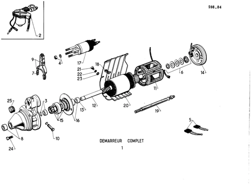 DY,DL 7/68>, DV,DT 9/68>, page 342 — 598 Parts Catalogue — Volume I
