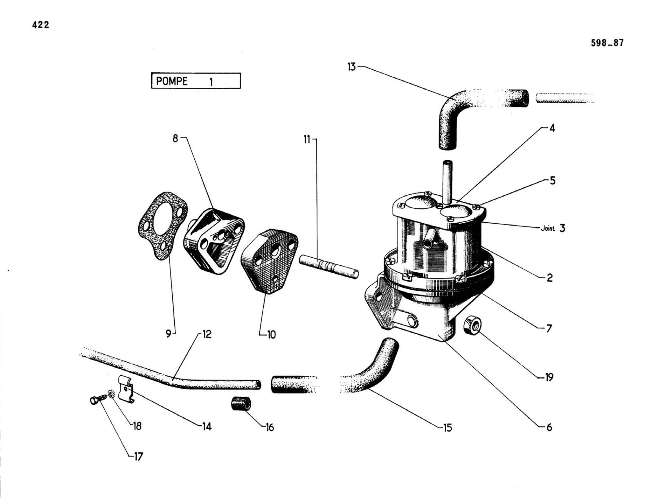 Fuel pump and piping, page 60 of 503 — 598 Parts Catalogue — Volume II
