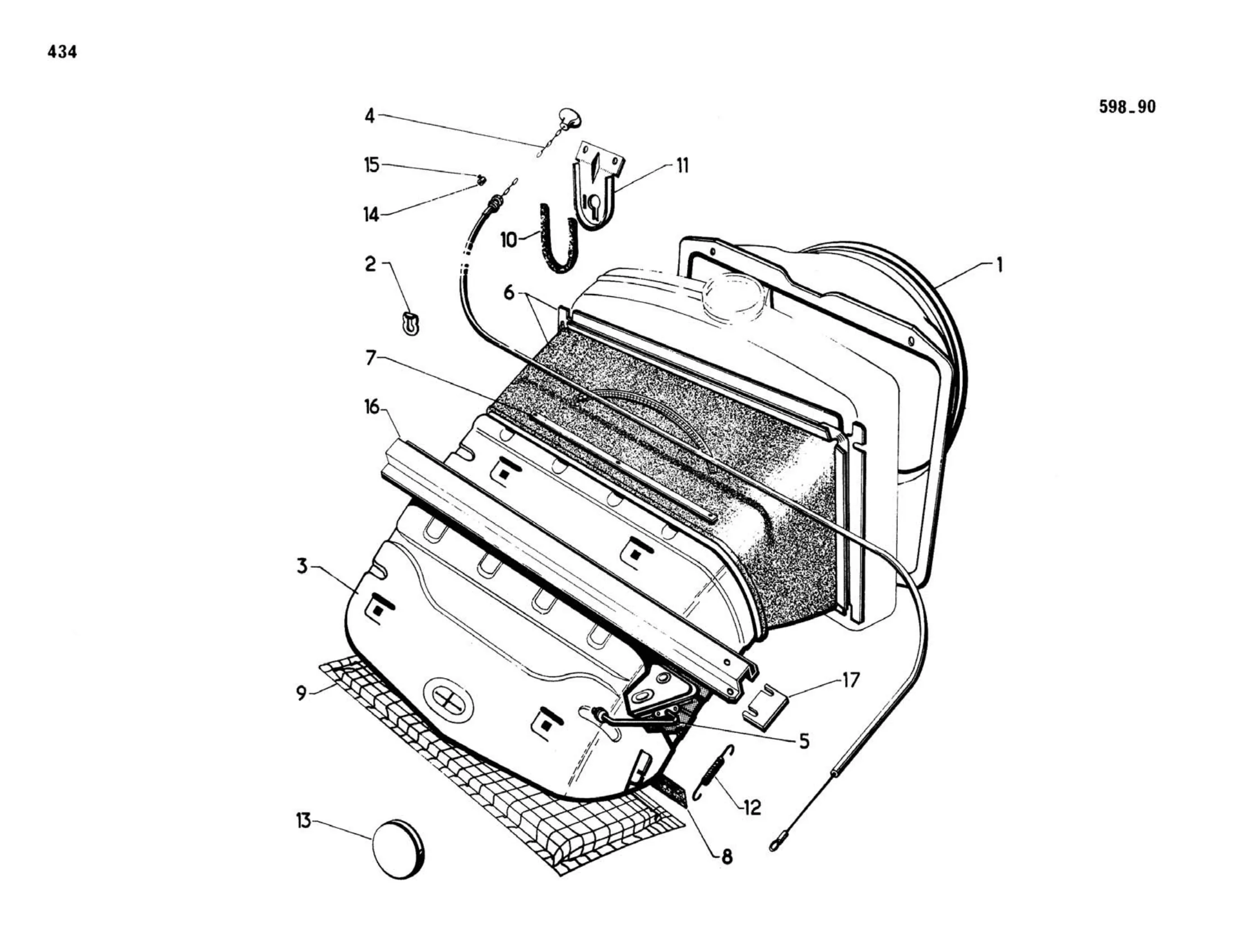 Engine ventilation, page 69 of 503 — 598 Parts Catalogue — Volume II