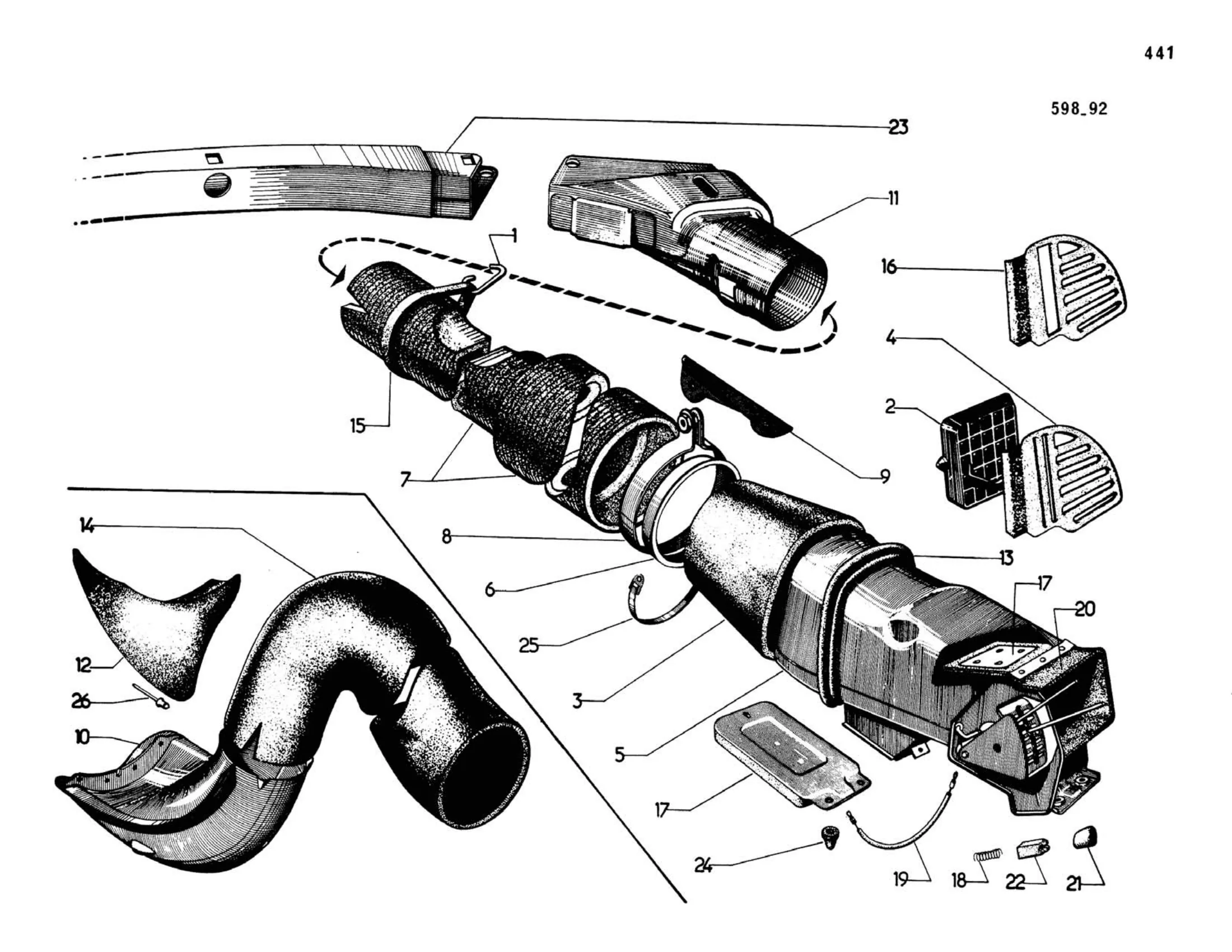 Cabin ventilation, page 74 of 503 — 598 Parts Catalogue — Volume II