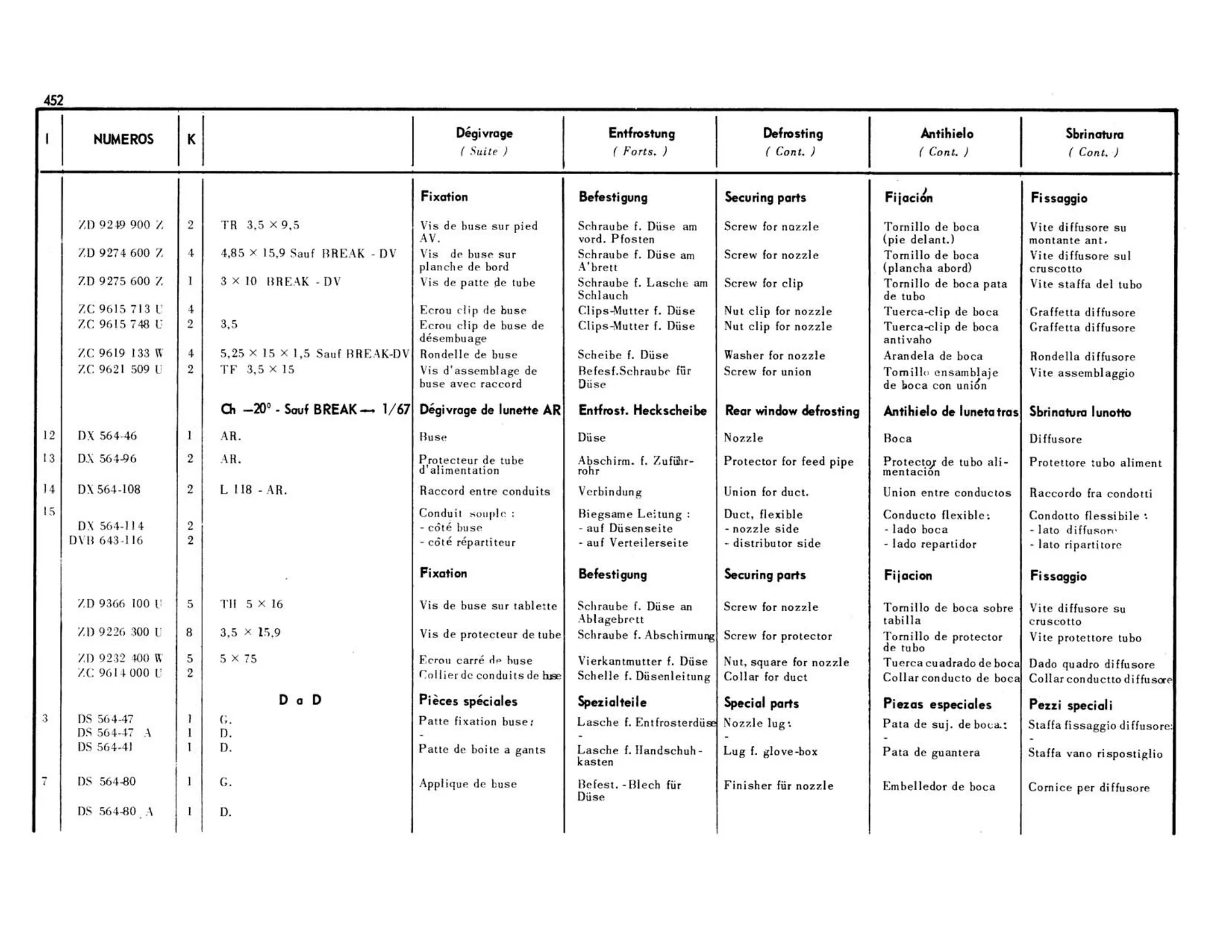 Right hand drive, page 82 of 503 — 598 Parts Catalogue — Volume II