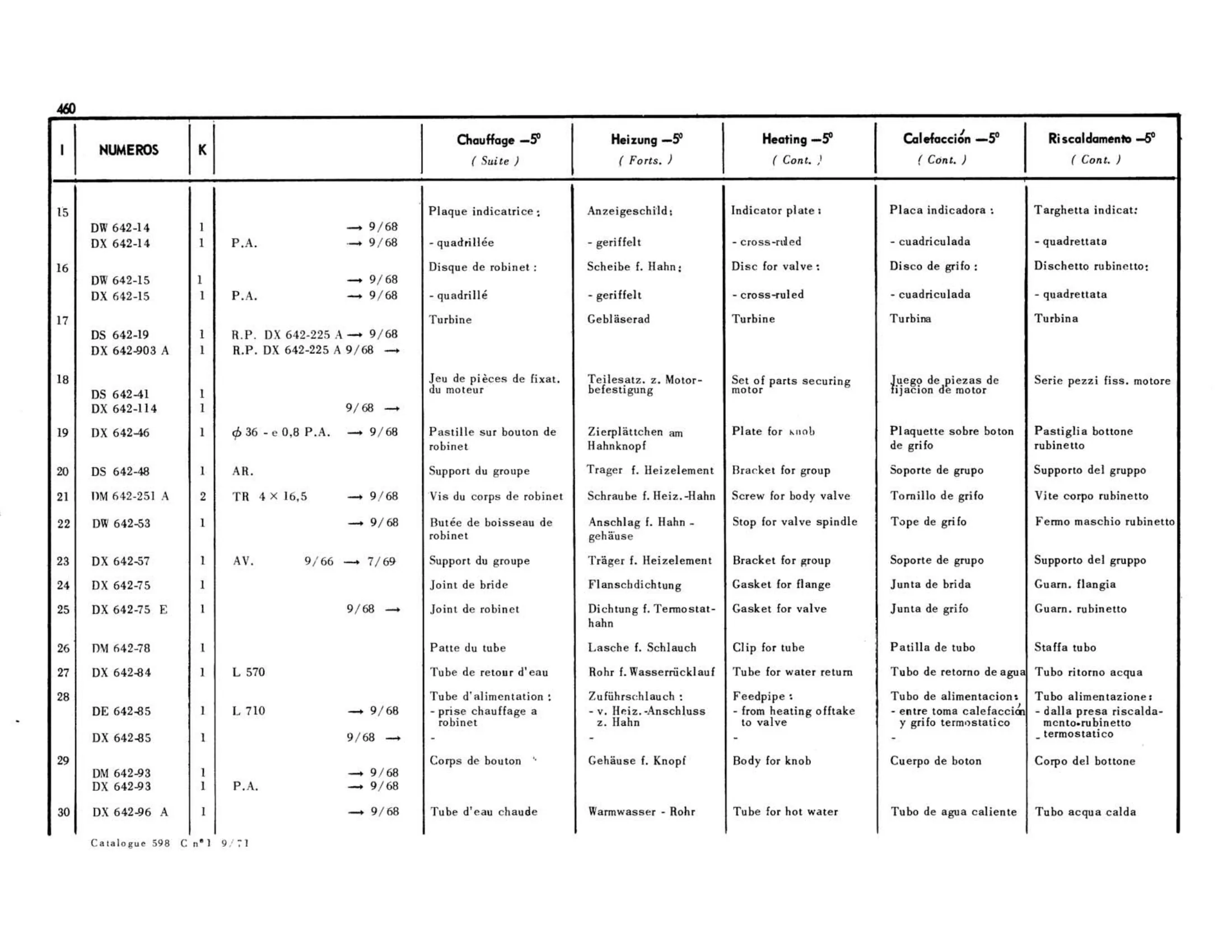 -5°, page 88 of 503 — 598 Parts Catalogue — Volume II