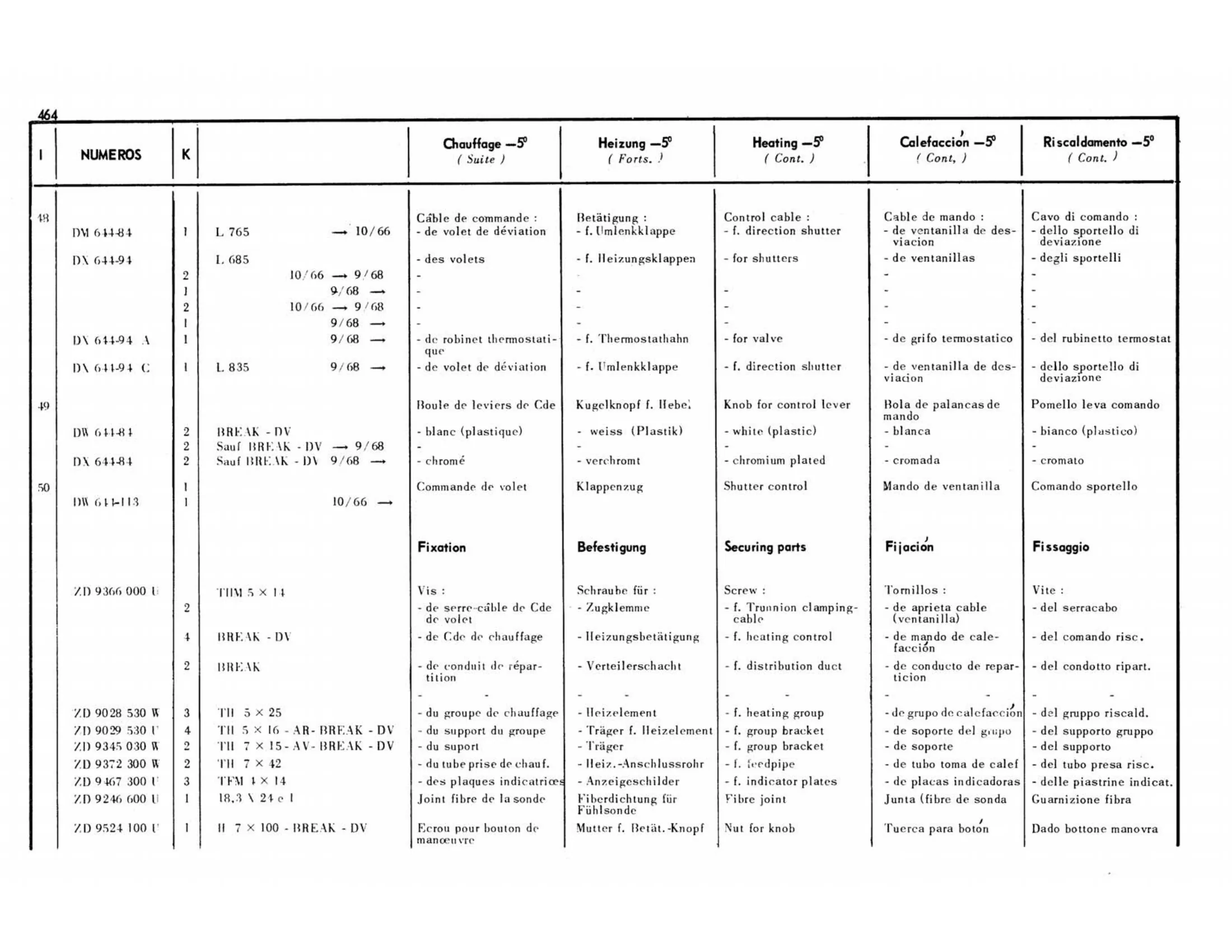 -5°, page 90 of 503 — 598 Parts Catalogue — Volume II
