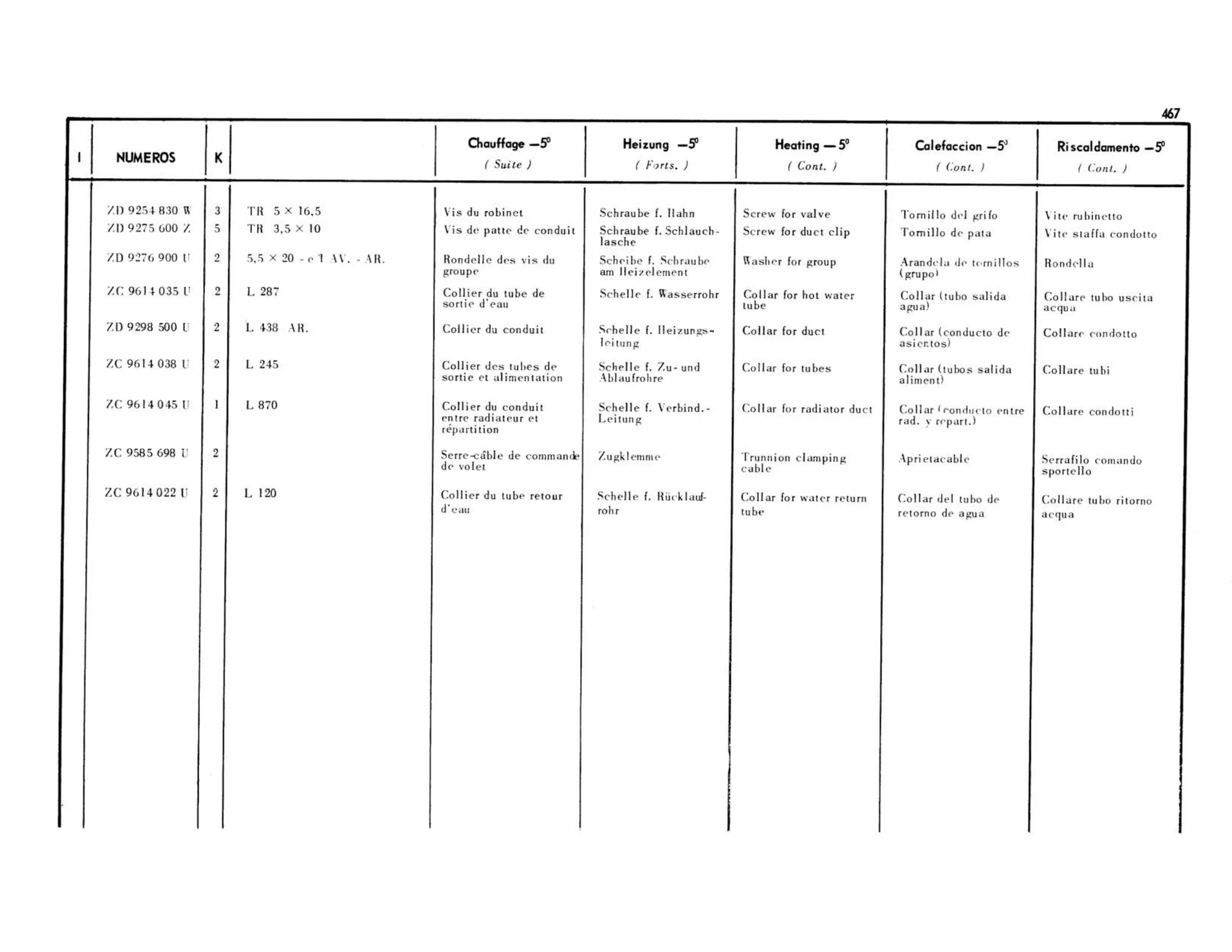 -5°, page 91 of 503 — 598 Parts Catalogue — Volume II