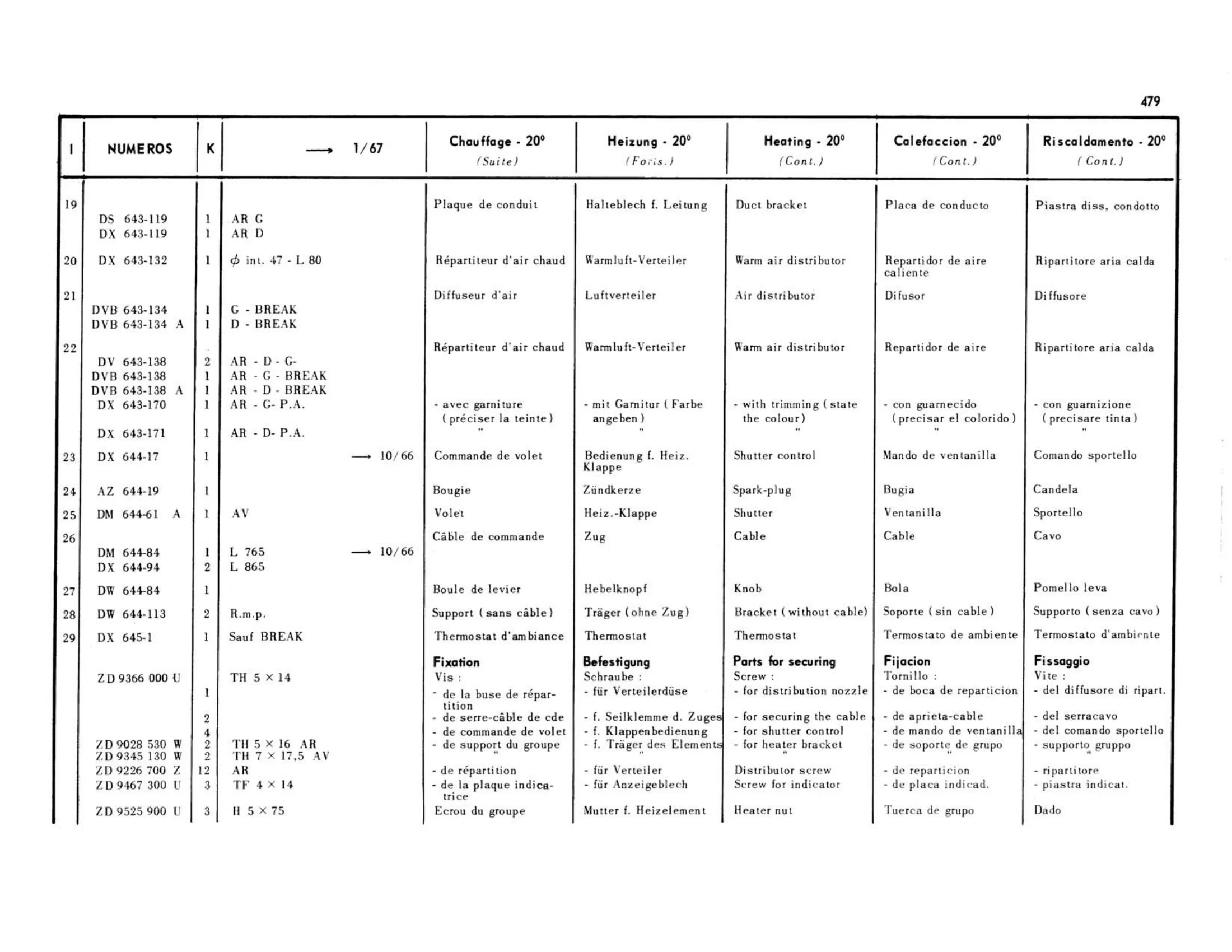 -20°, page 100 of 503 — 598 Parts Catalogue — Volume II