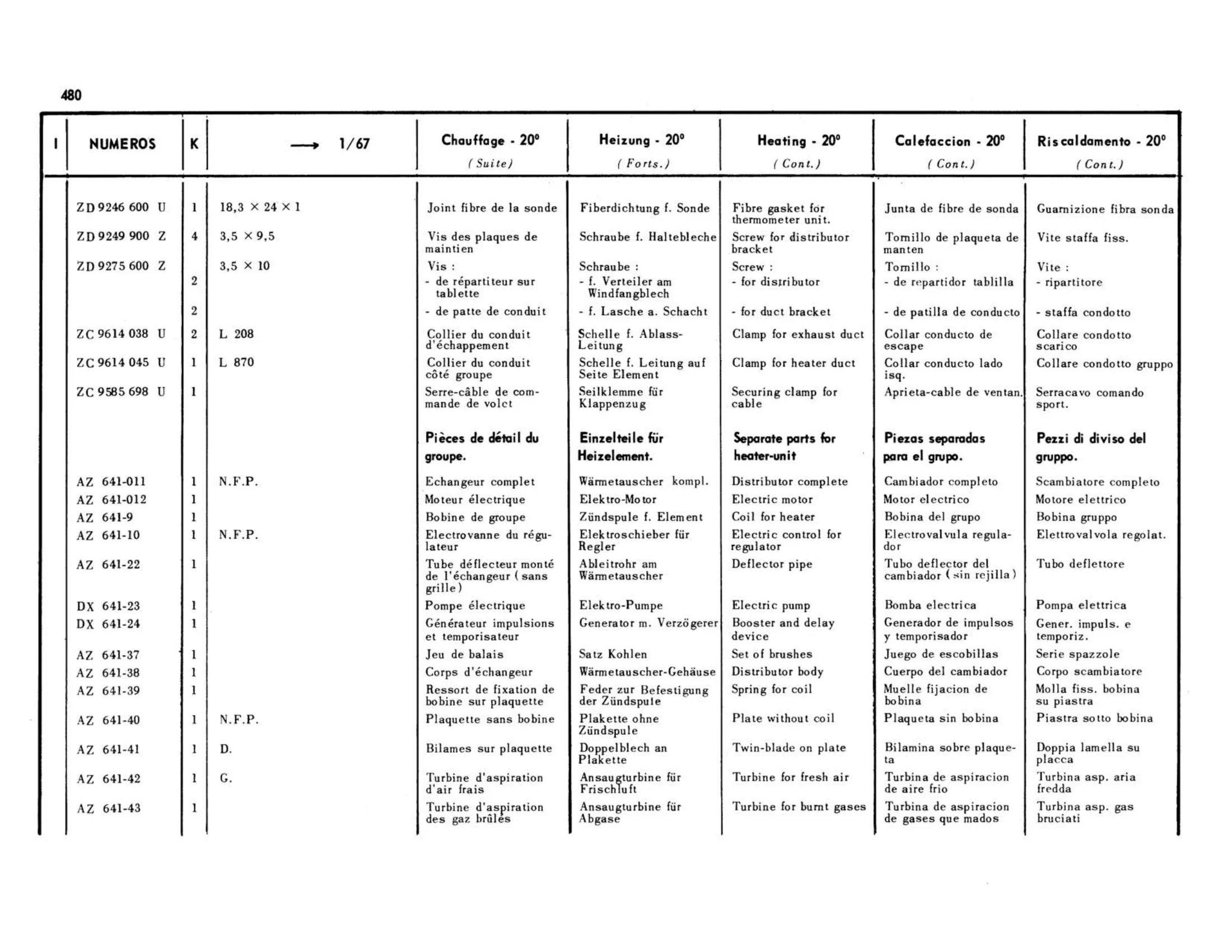 -20°, page 101 of 503 — 598 Parts Catalogue — Volume II