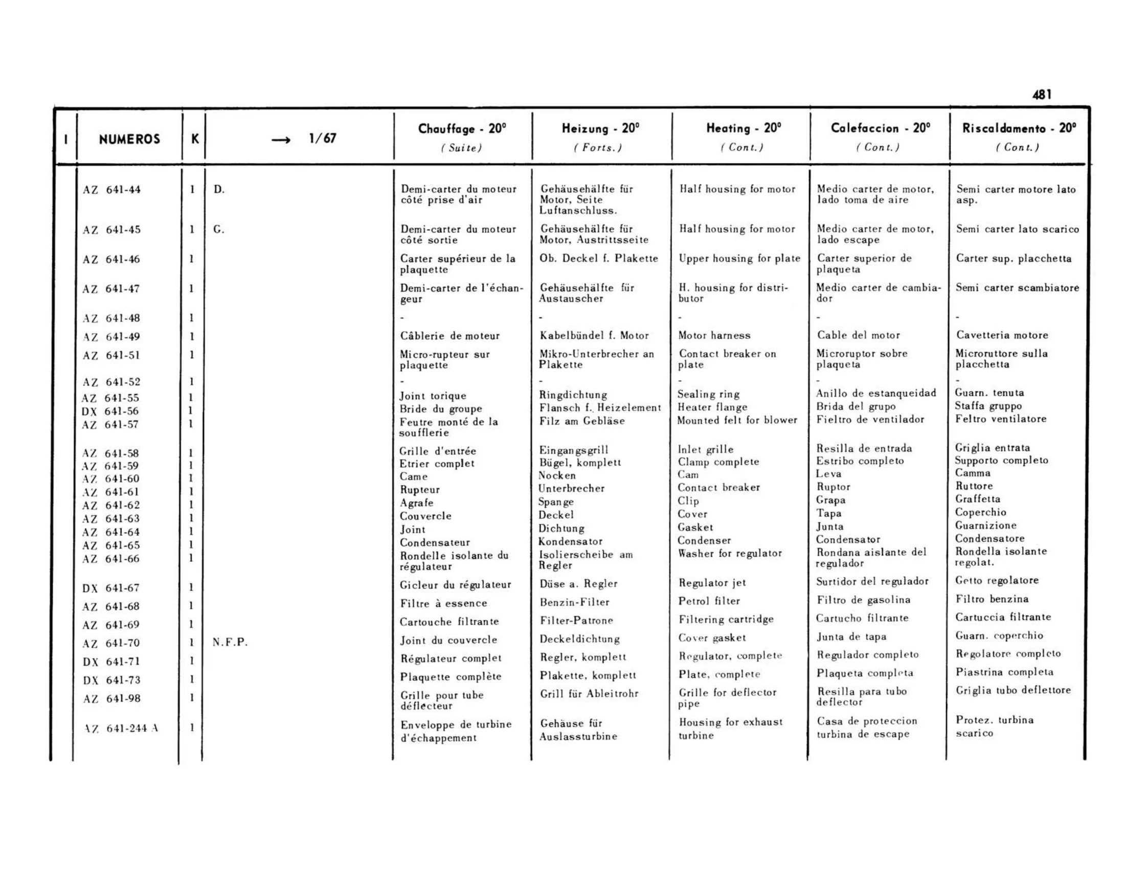 -20°, page 102 of 503 — 598 Parts Catalogue — Volume II