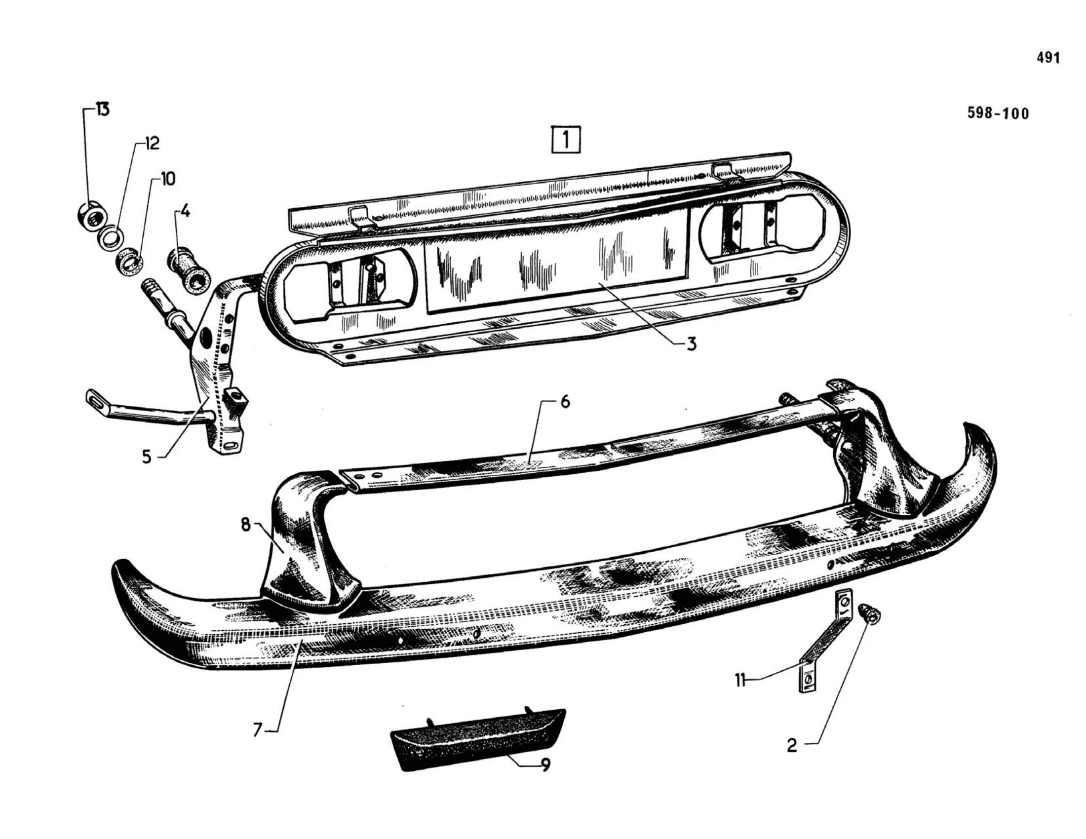 Rear bumper, page 109 of 503 — 598 Parts Catalogue — Volume II