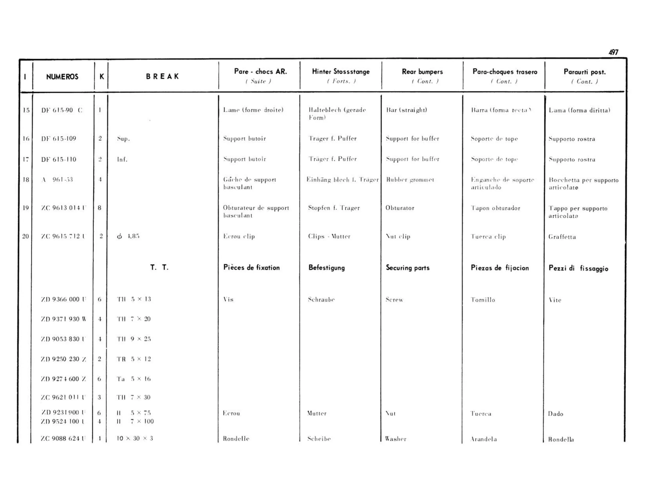 Break, page 114 of 503 — 598 Parts Catalogue — Volume II