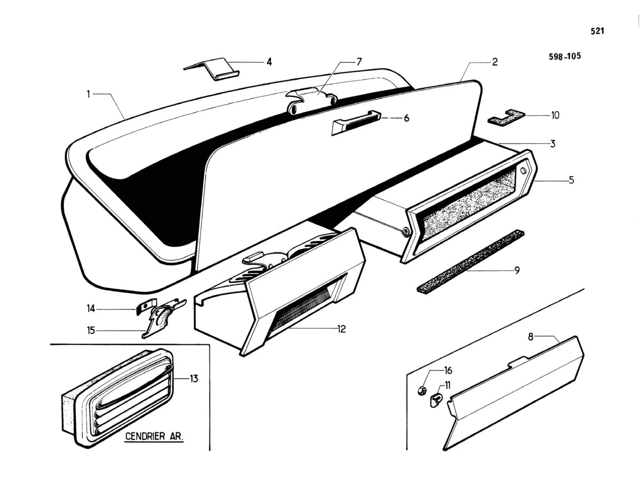 Berline DV-DT All Breaks, page 129 of 503 — 598 Parts Catalogue — Volume II