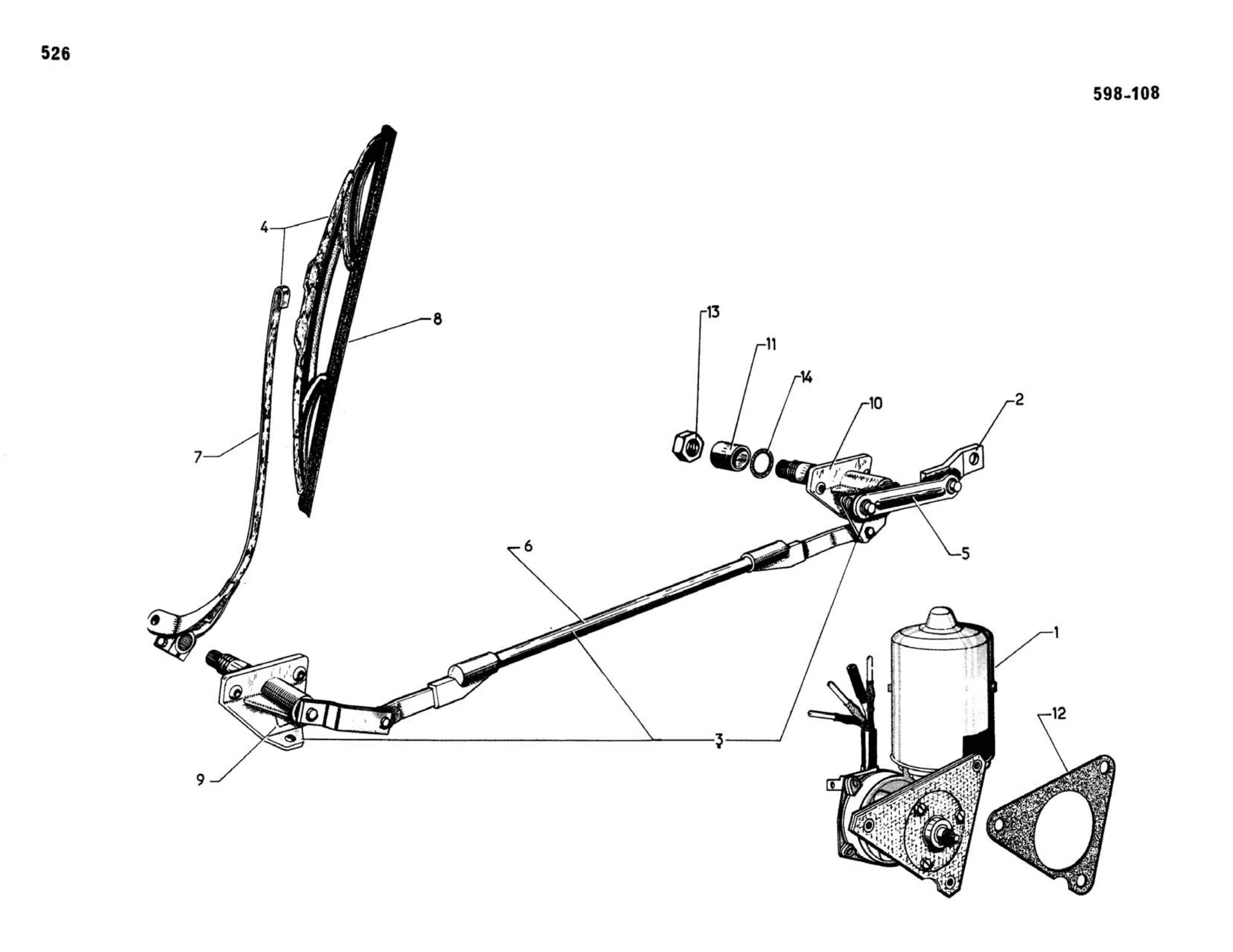 Windshield wipers, page 135 of 503 — 598 Parts Catalogue — Volume II
