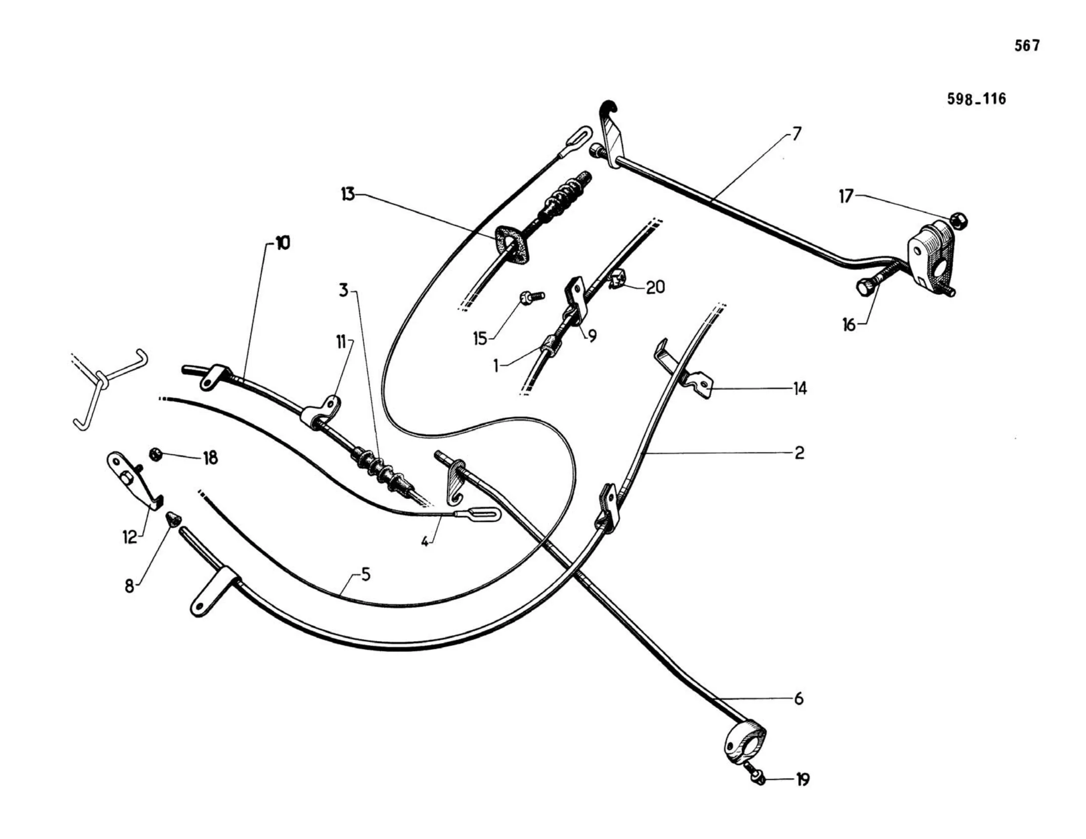 Pallas, all optional 9/67> rear, page 164 of 503 — 598 Parts Catalogue — Volume II