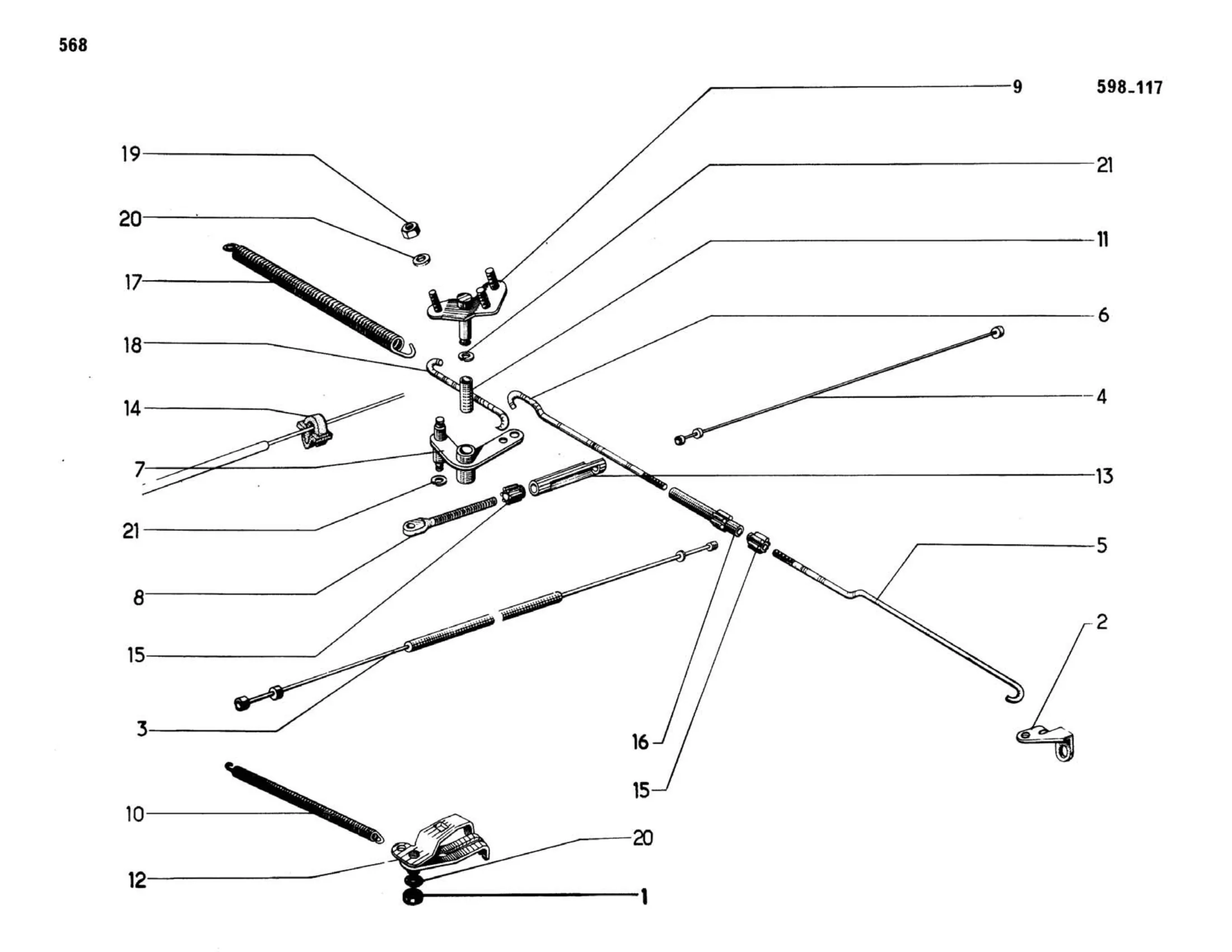 Direction control Pallas 9/67>, all optional, page 166 of 503 — 598 Parts Catalogue — Volume II