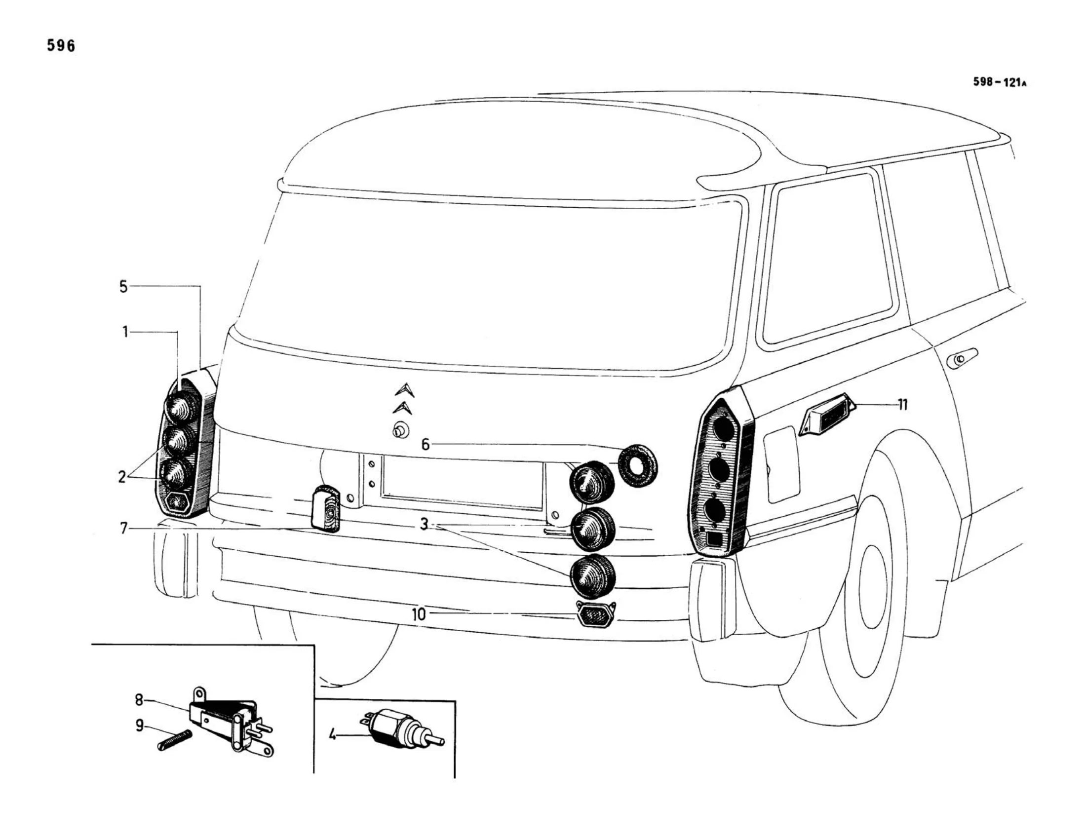 Break USA 3/69>, page 186 of 503 — 598 Parts Catalogue — Volume II