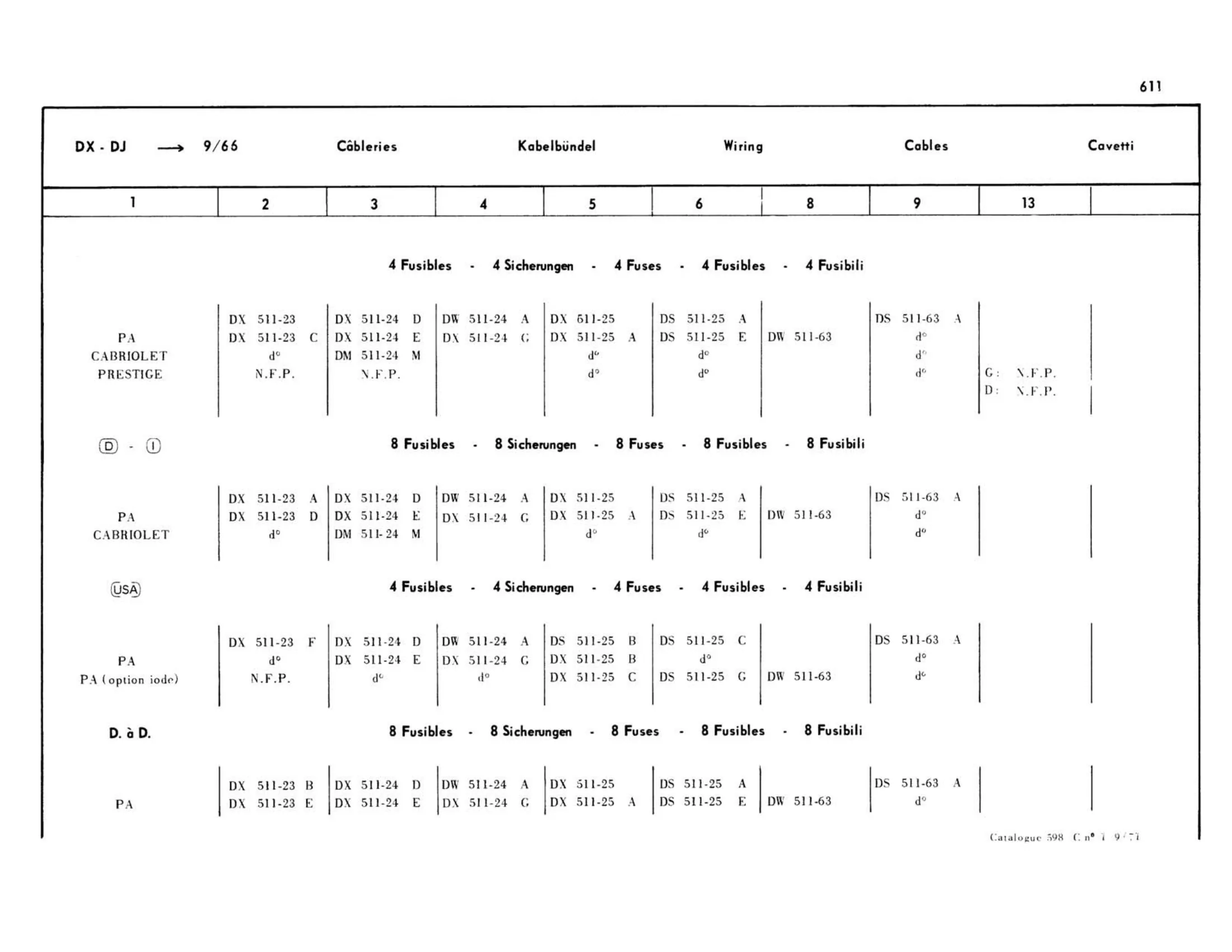 DX-DJ, page 200 of 503 — 598 Parts Catalogue — Volume II