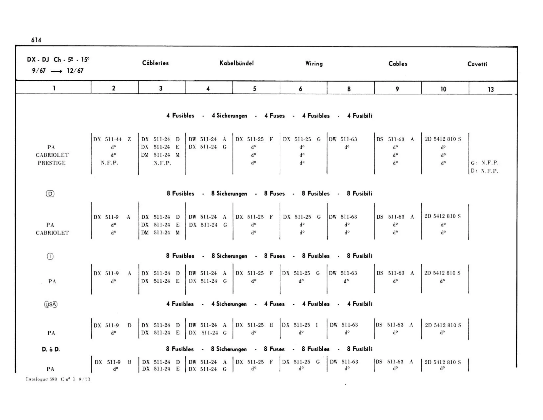 DX-DJ, page 203 of 503 — 598 Parts Catalogue — Volume II