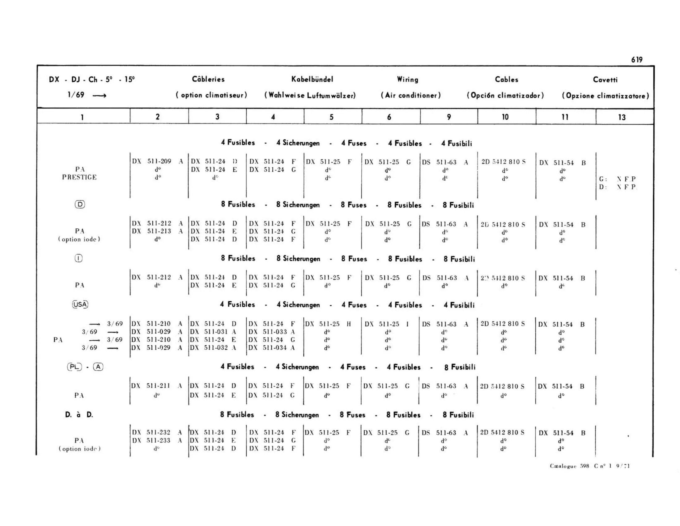 DX-DJ, page 208 of 503 — 598 Parts Catalogue — Volume II