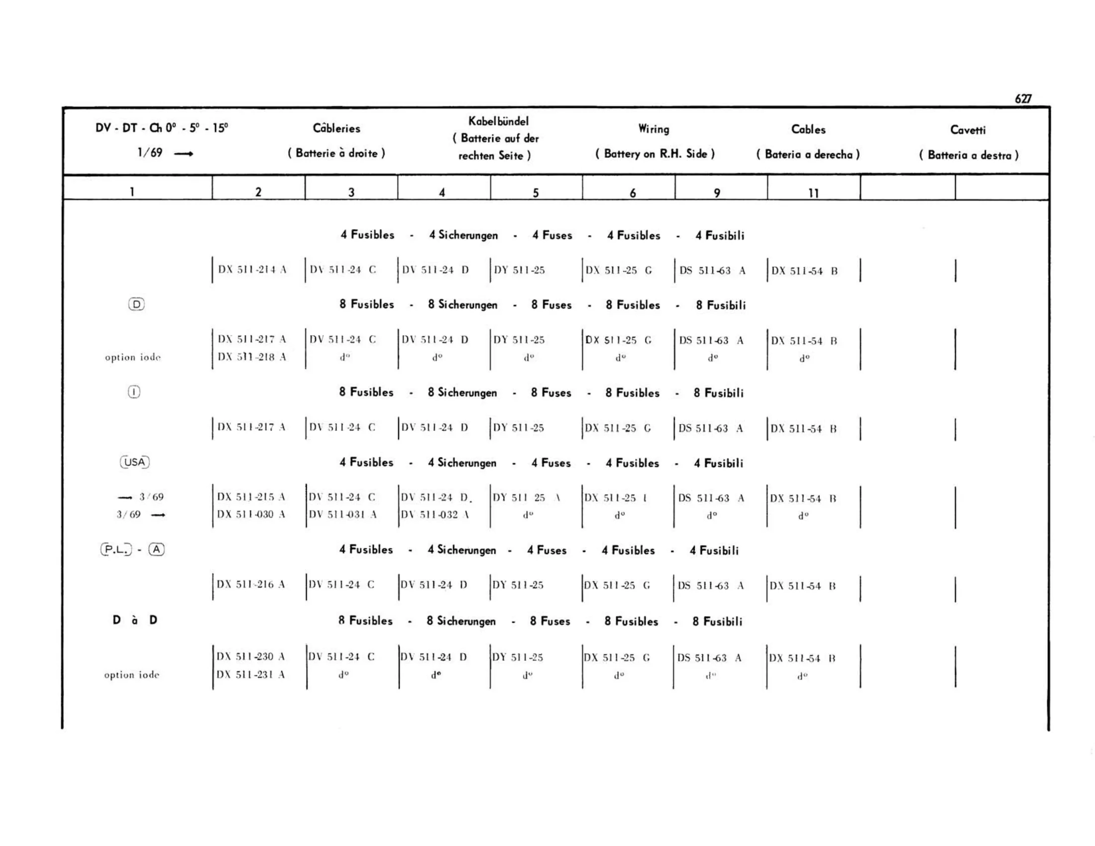 DV-DT, page 216 of 503 — 598 Parts Catalogue — Volume II