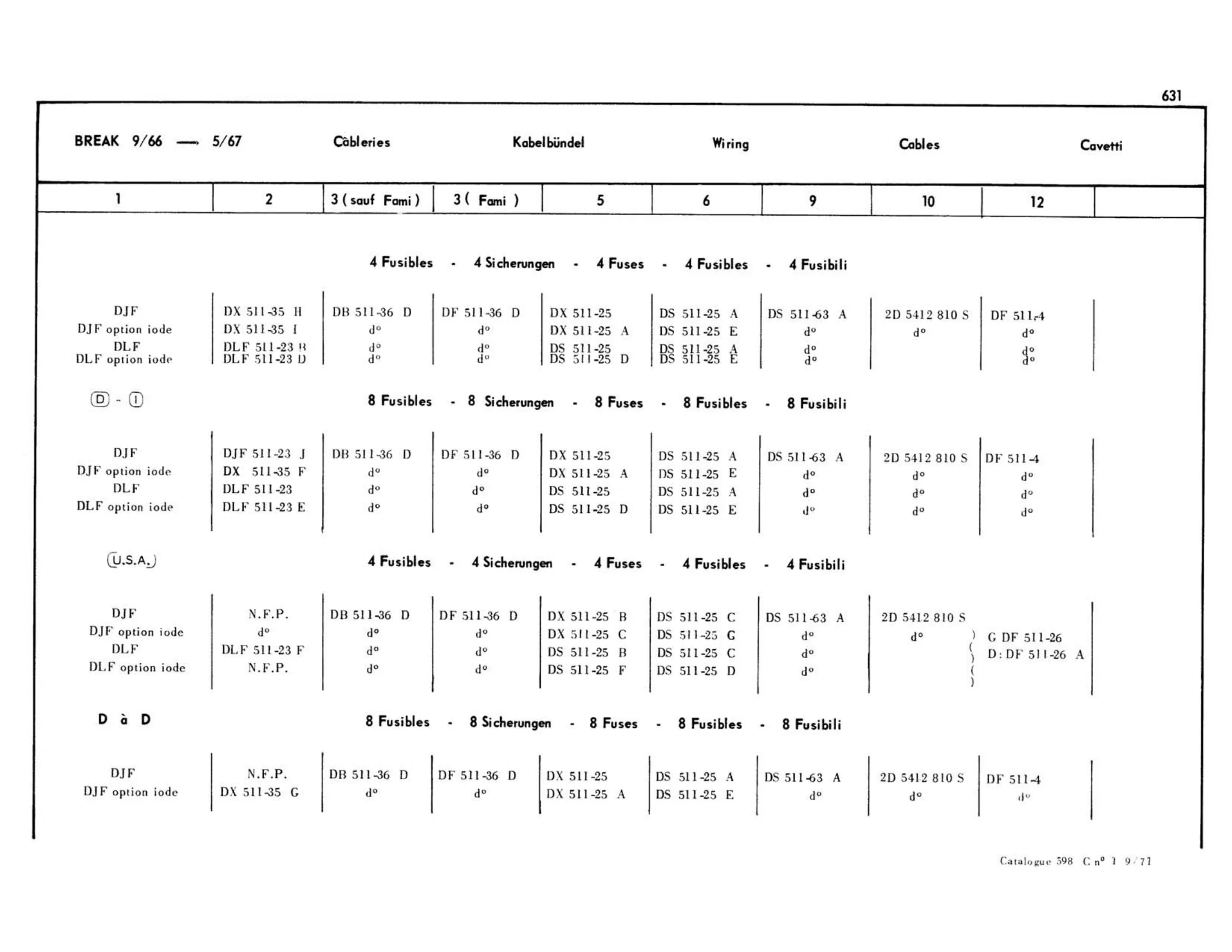 Break, page 220 of 503 — 598 Parts Catalogue — Volume II