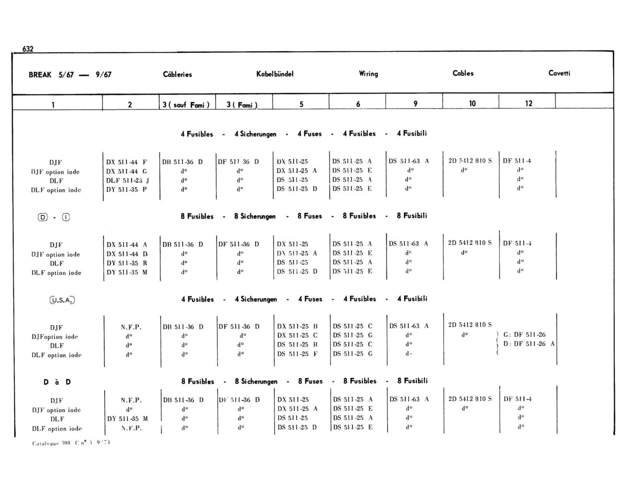 Break, page 221 of 503 — 598 Parts Catalogue — Volume II