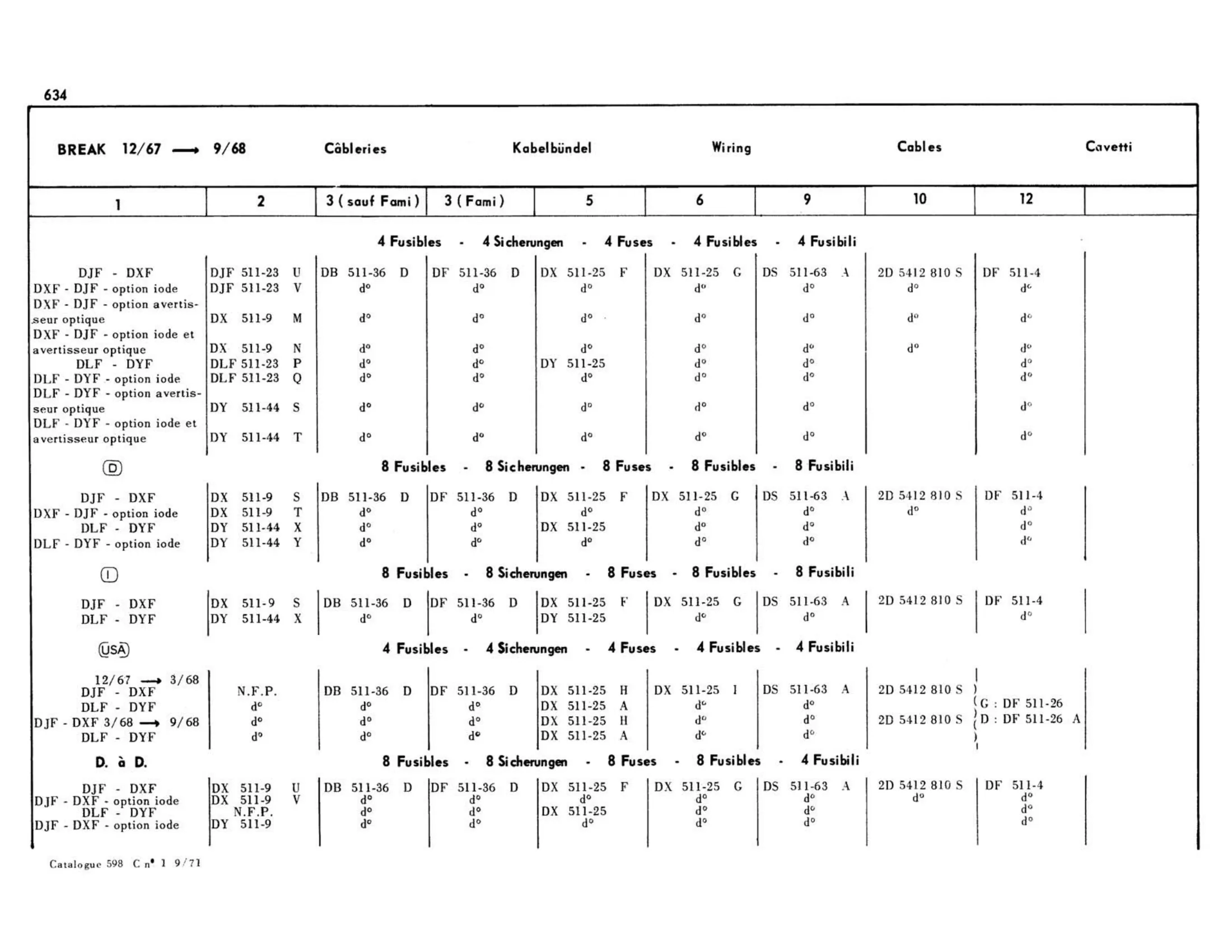 Break, page 223 of 503 — 598 Parts Catalogue — Volume II