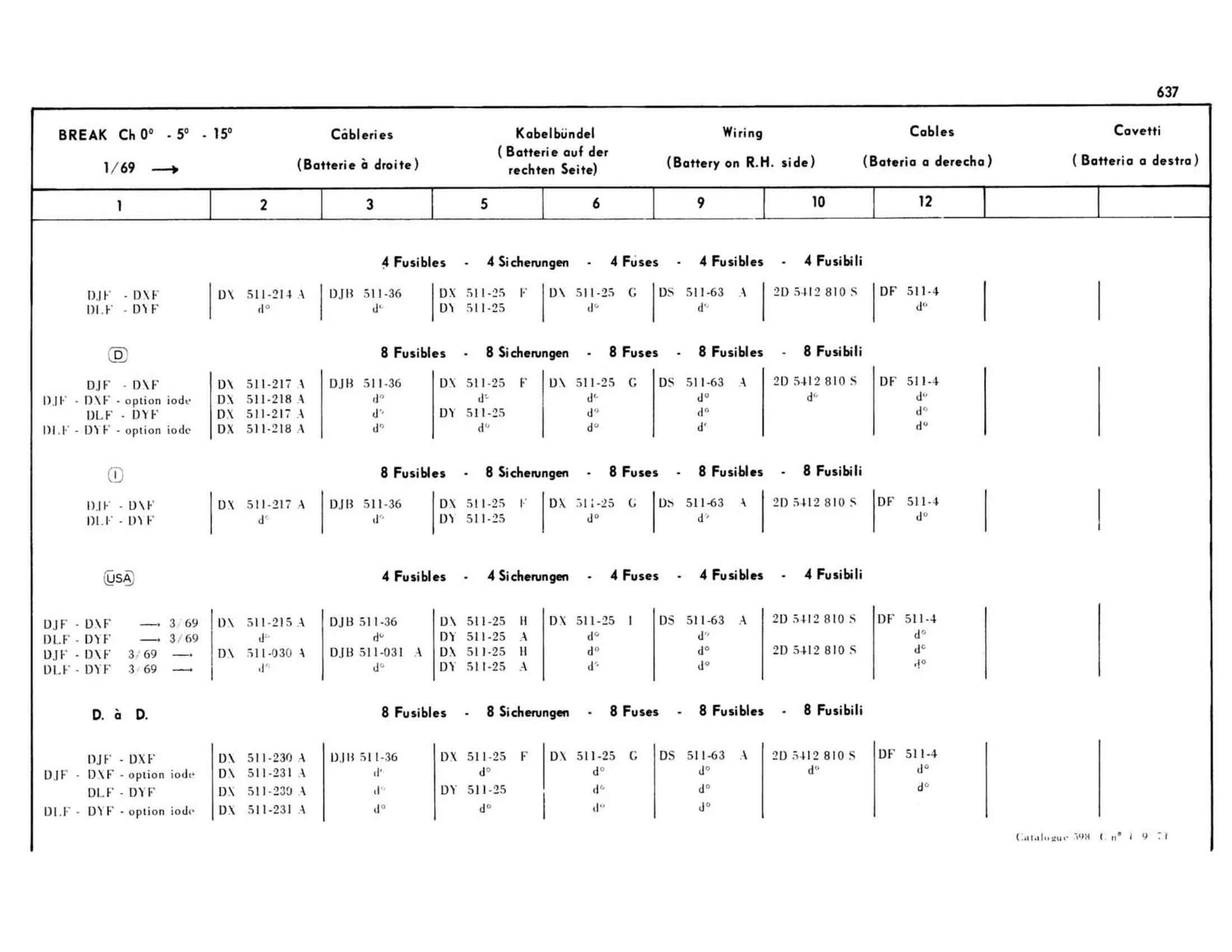Break, page 226 of 503 — 598 Parts Catalogue — Volume II