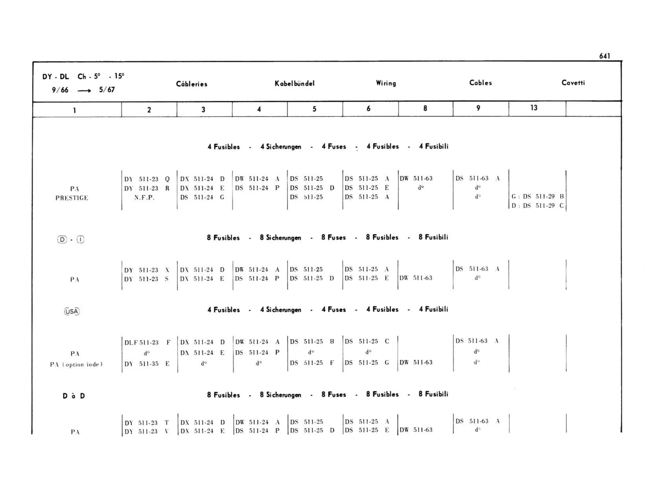DY-DL, page 230 of 503 — 598 Parts Catalogue — Volume II
