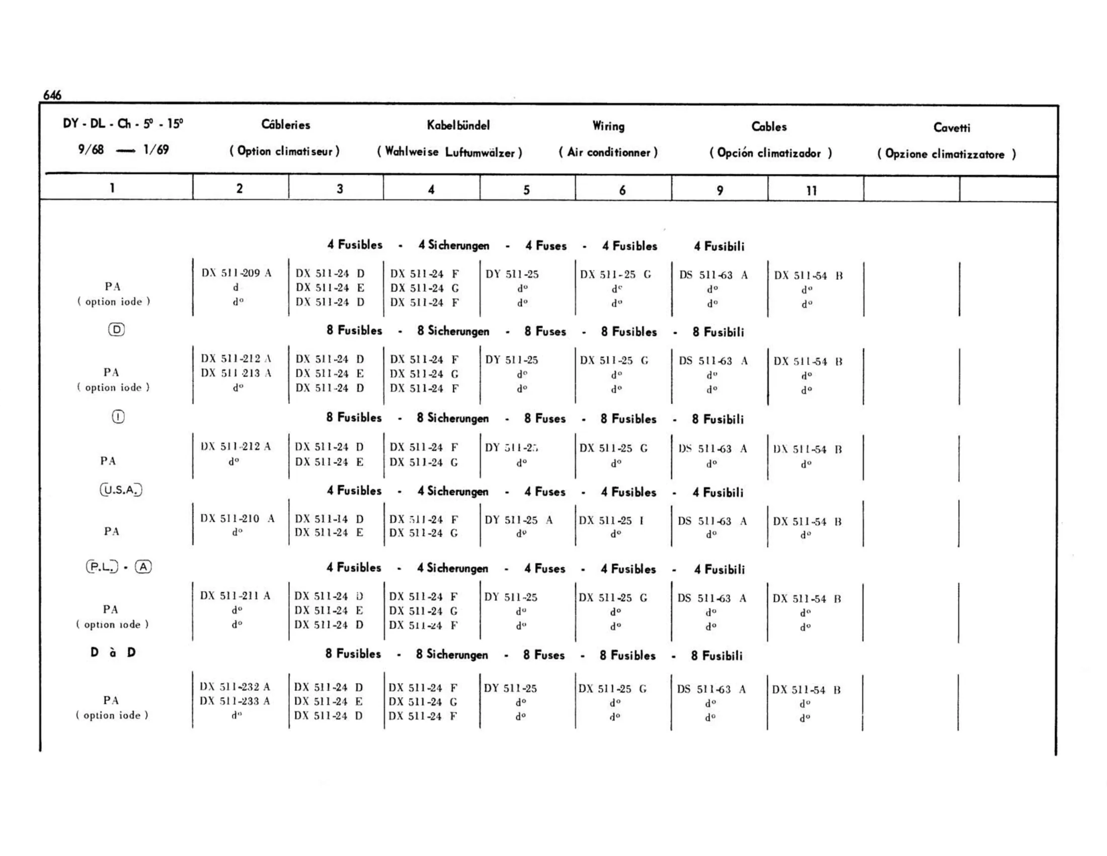 DY-DL, page 235 of 503 — 598 Parts Catalogue — Volume II