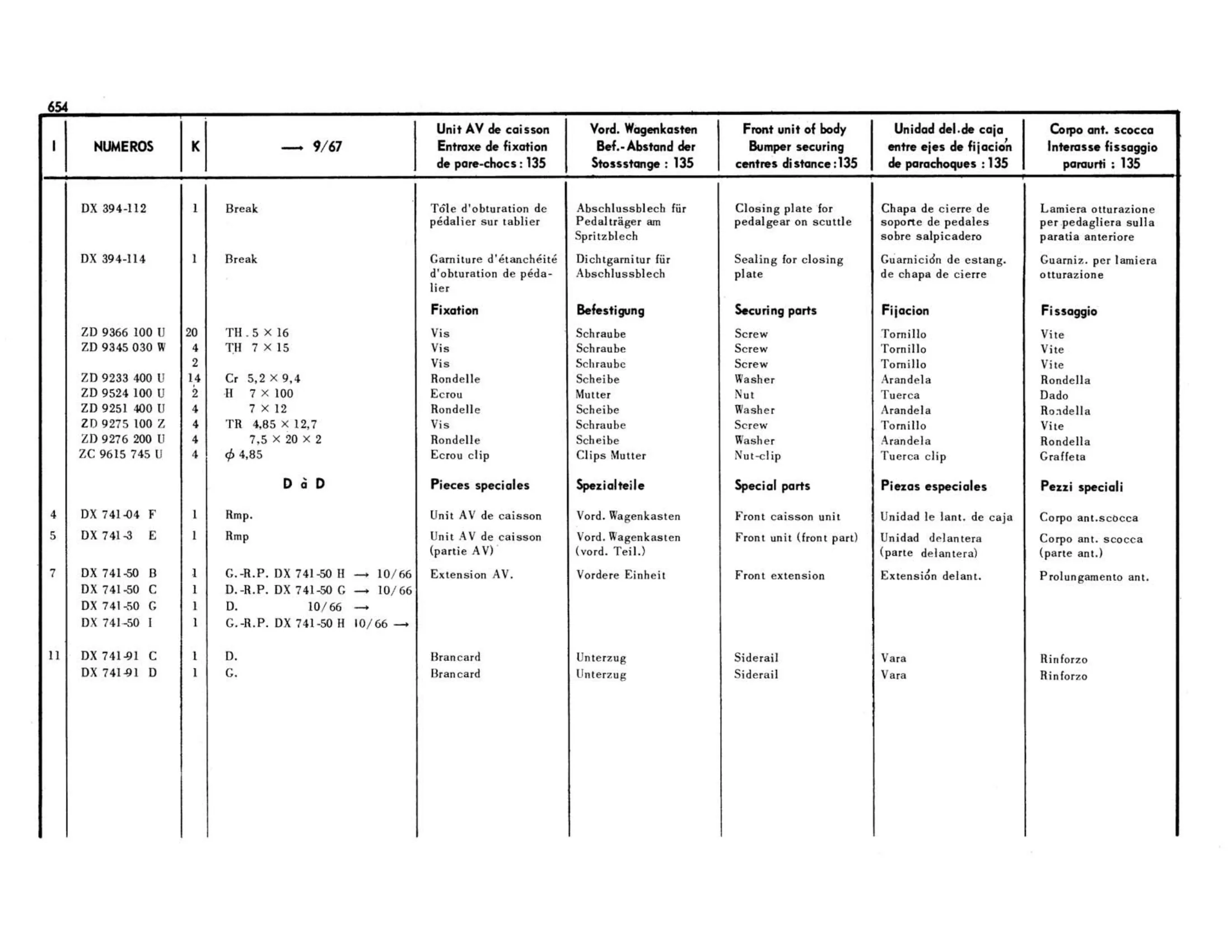 Right hand drive, page 242 of 503 — 598 Parts Catalogue — Volume II