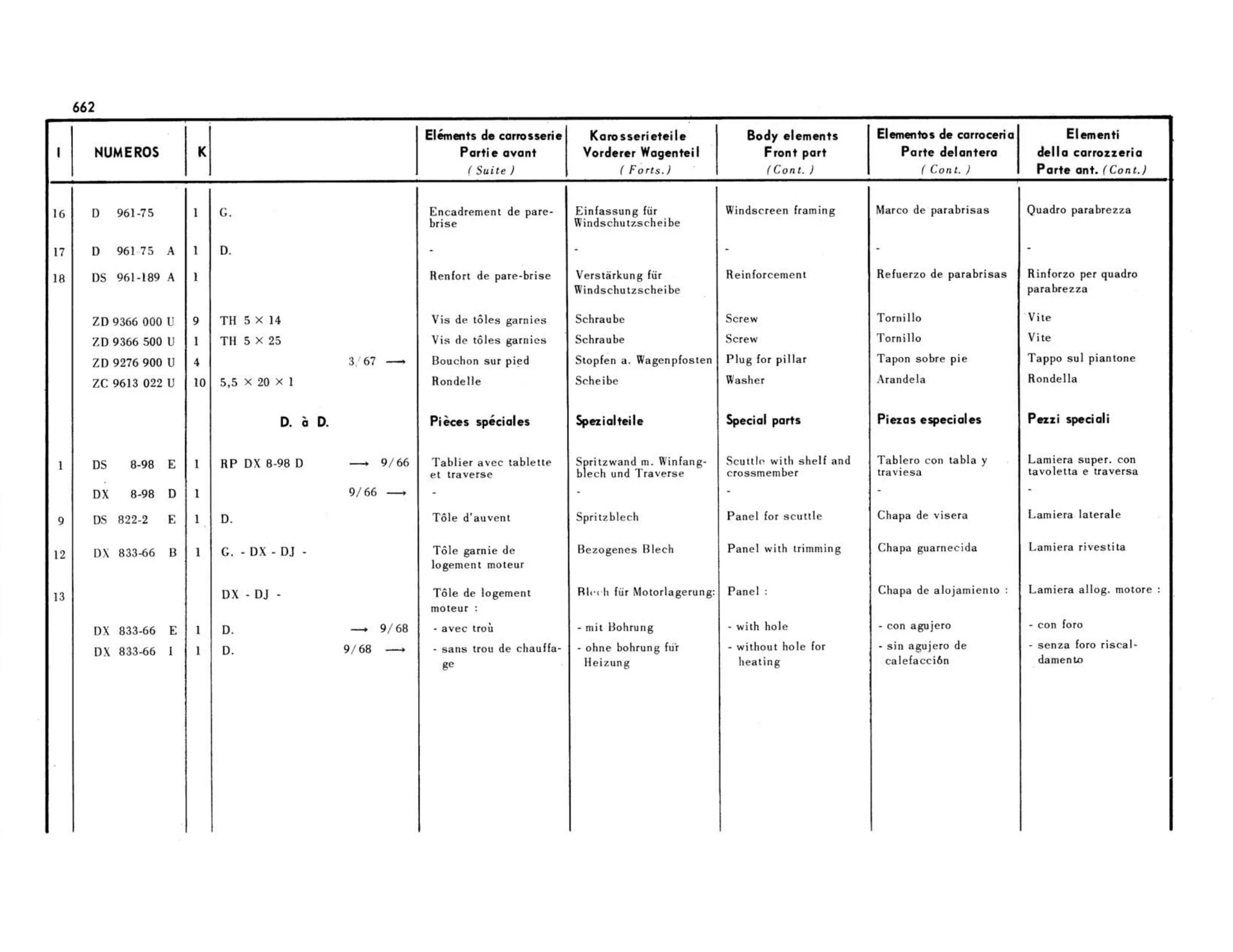 Right hand drive, page 248 of 503 — 598 Parts Catalogue — Volume II