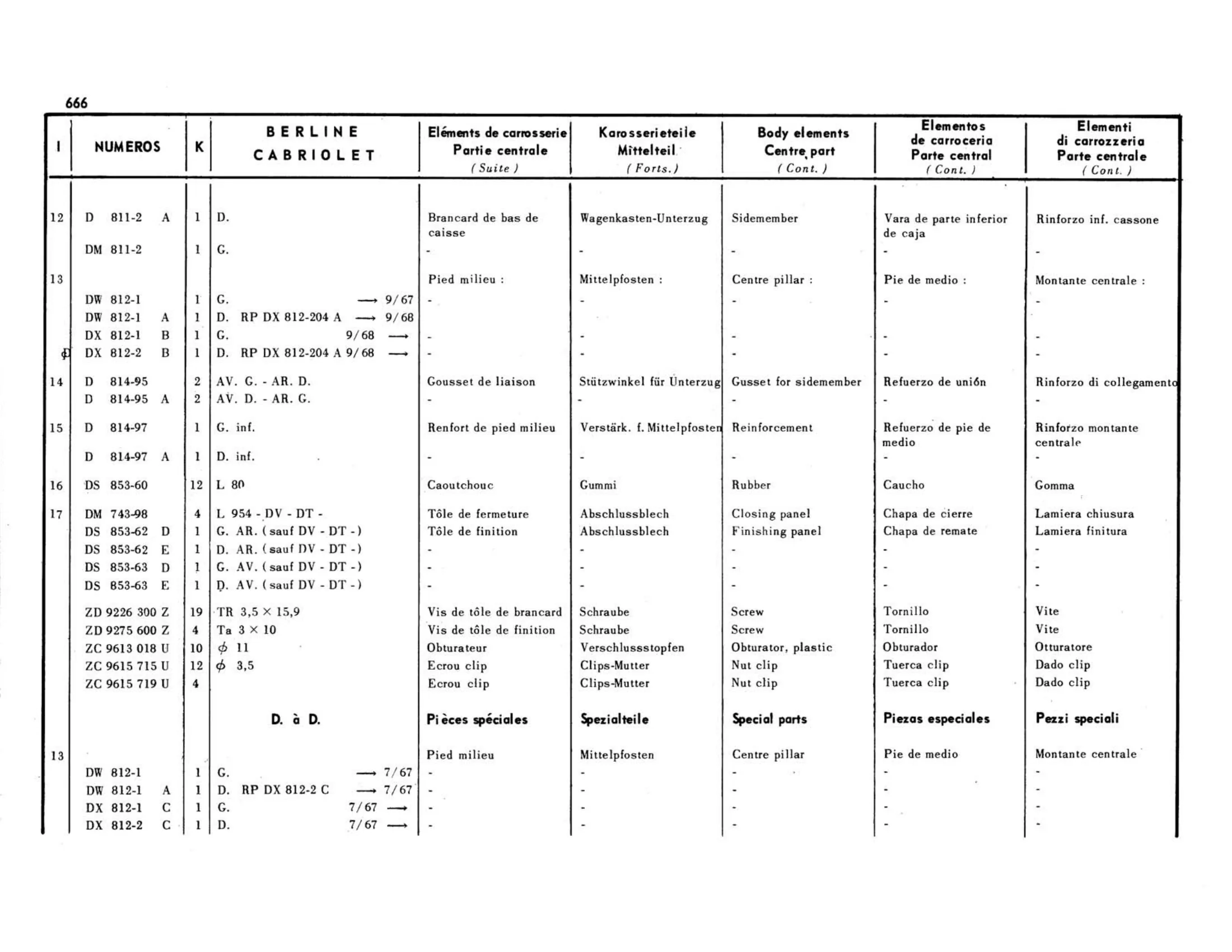 Right hand drive, page 251 of 503 — 598 Parts Catalogue — Volume II
