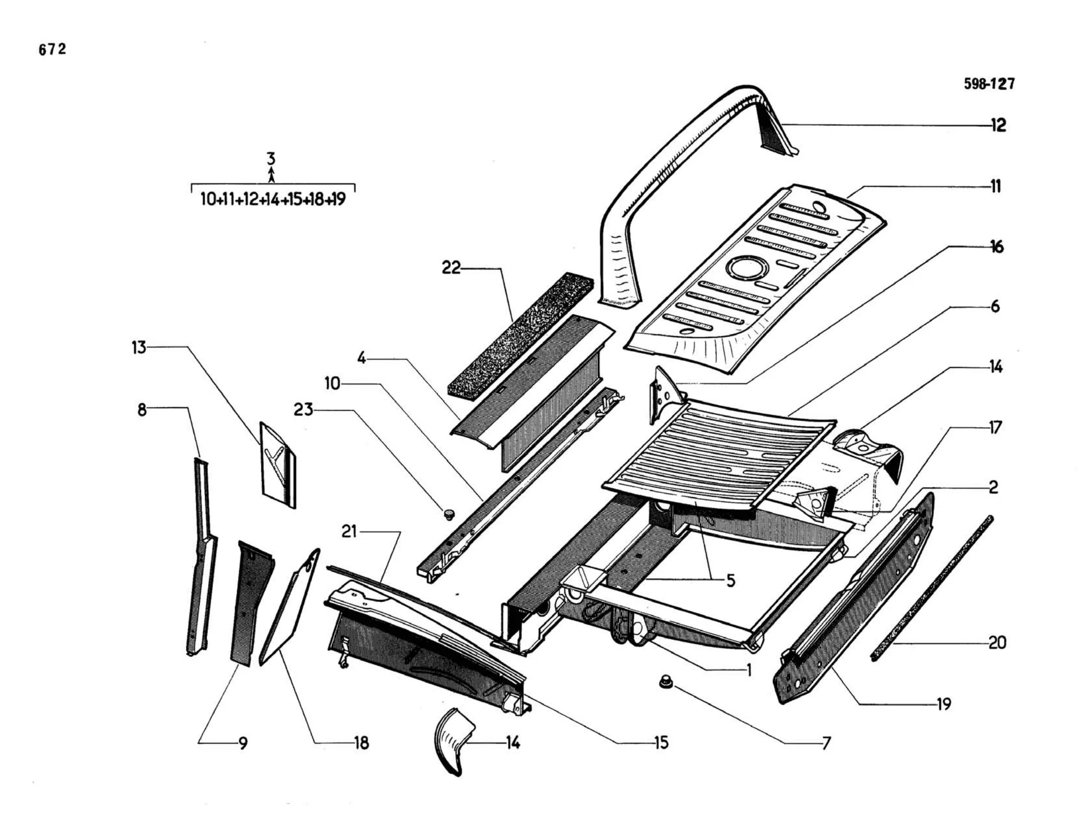 Rear, Berline, page 255 of 503 — 598 Parts Catalogue — Volume II